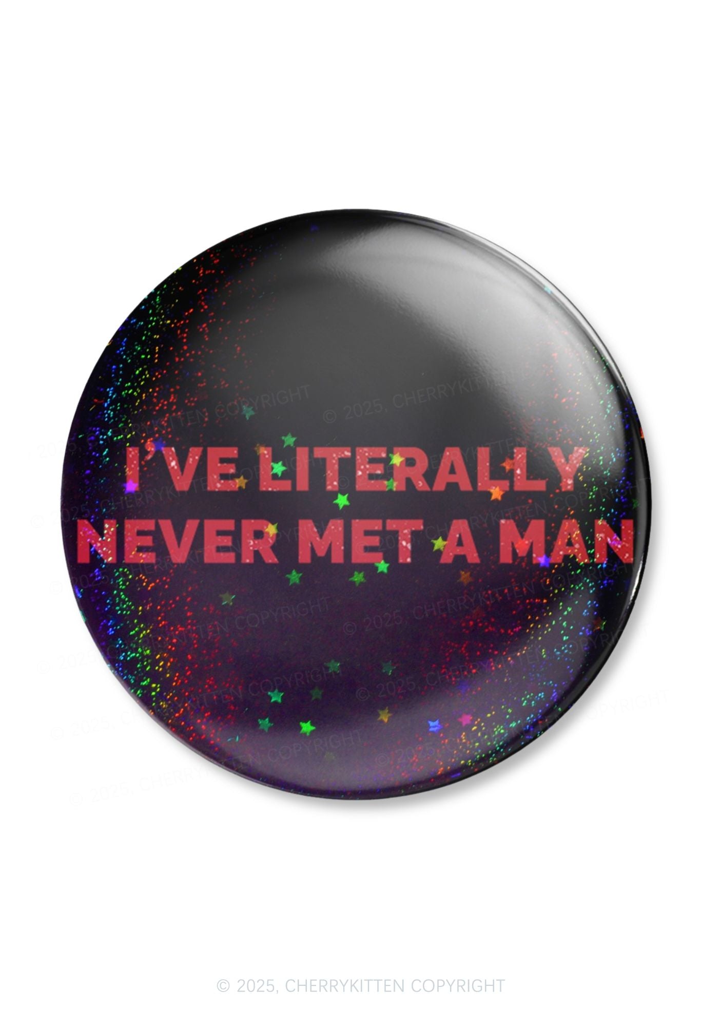Never Met A Man Pride 1Pc Y2K Pin Badge Cherrykitten