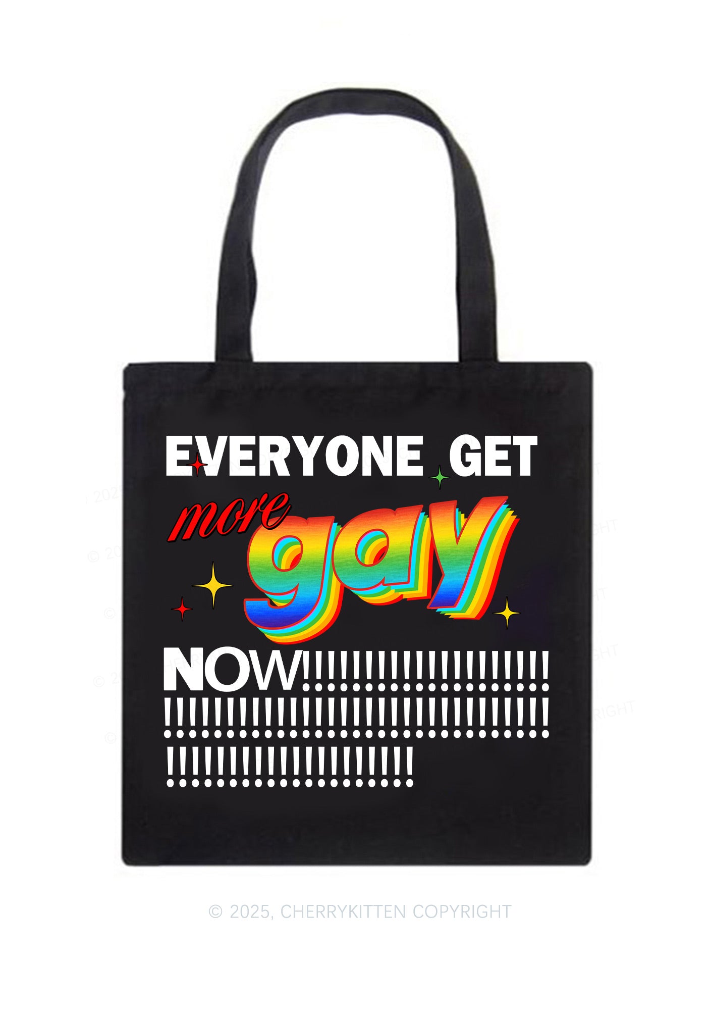Get More Gay Pride Y2K Canvas Tote Bag Cherrykitten
