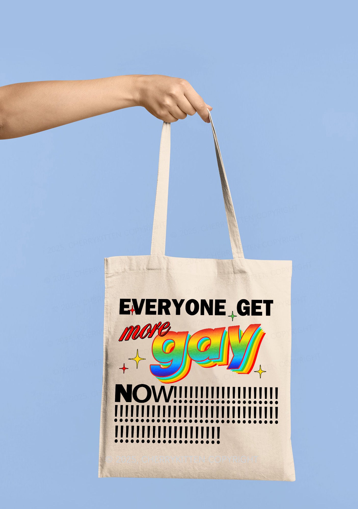 Get More Gay Pride Y2K Canvas Tote Bag Cherrykitten