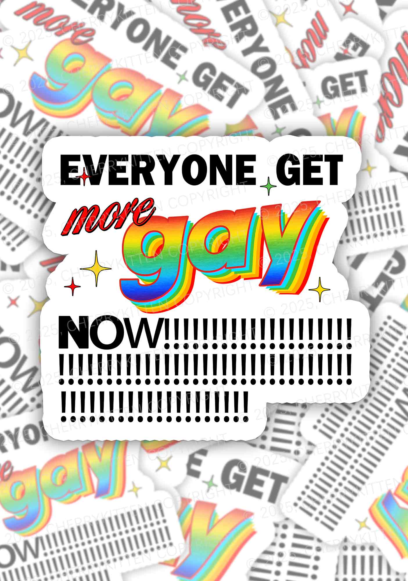 Get More Gay Pride 1Pc Y2K Sticker Cherrykitten