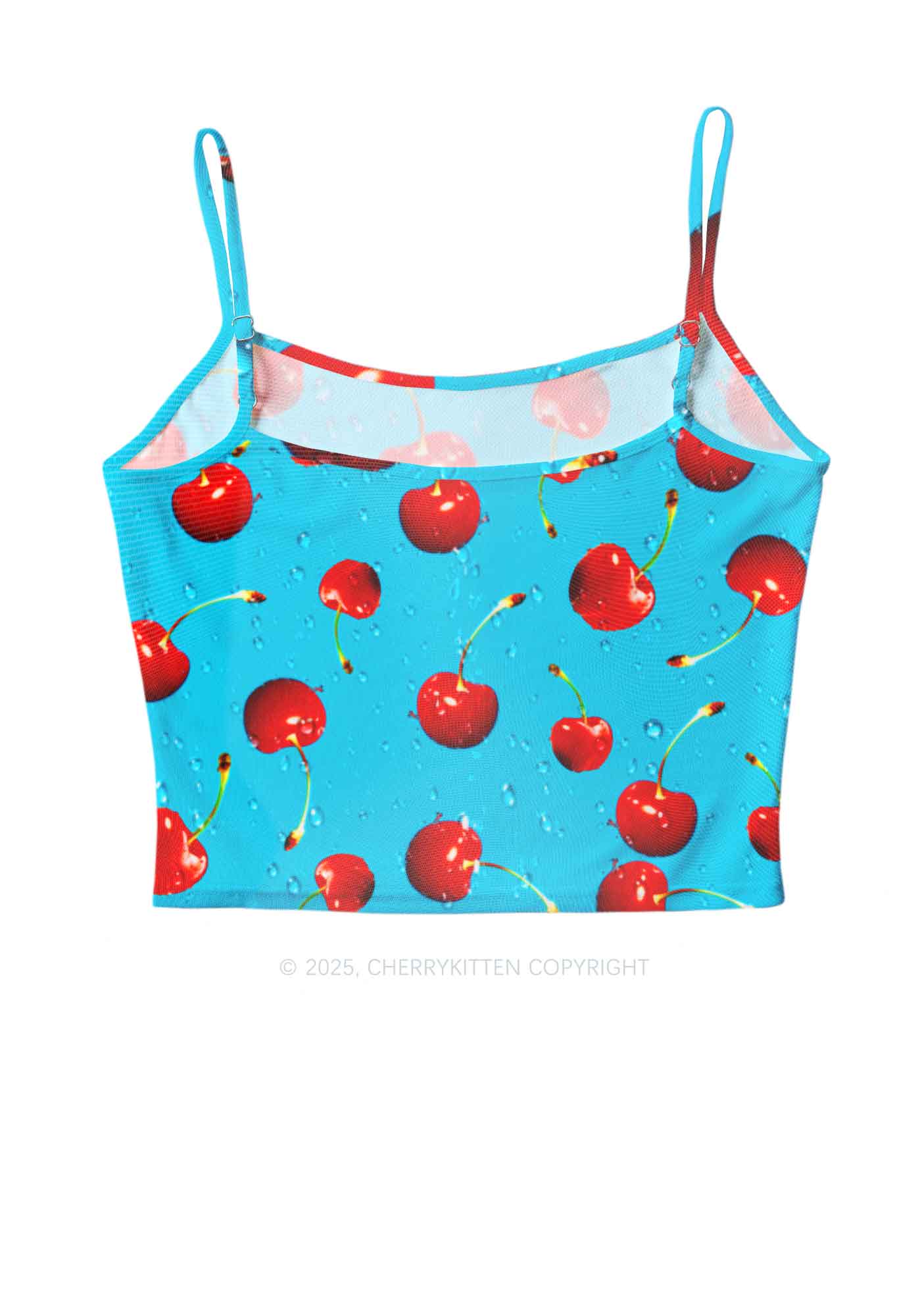 Fresh Cherry Y2K Mesh Cami Tank Cherrykitten