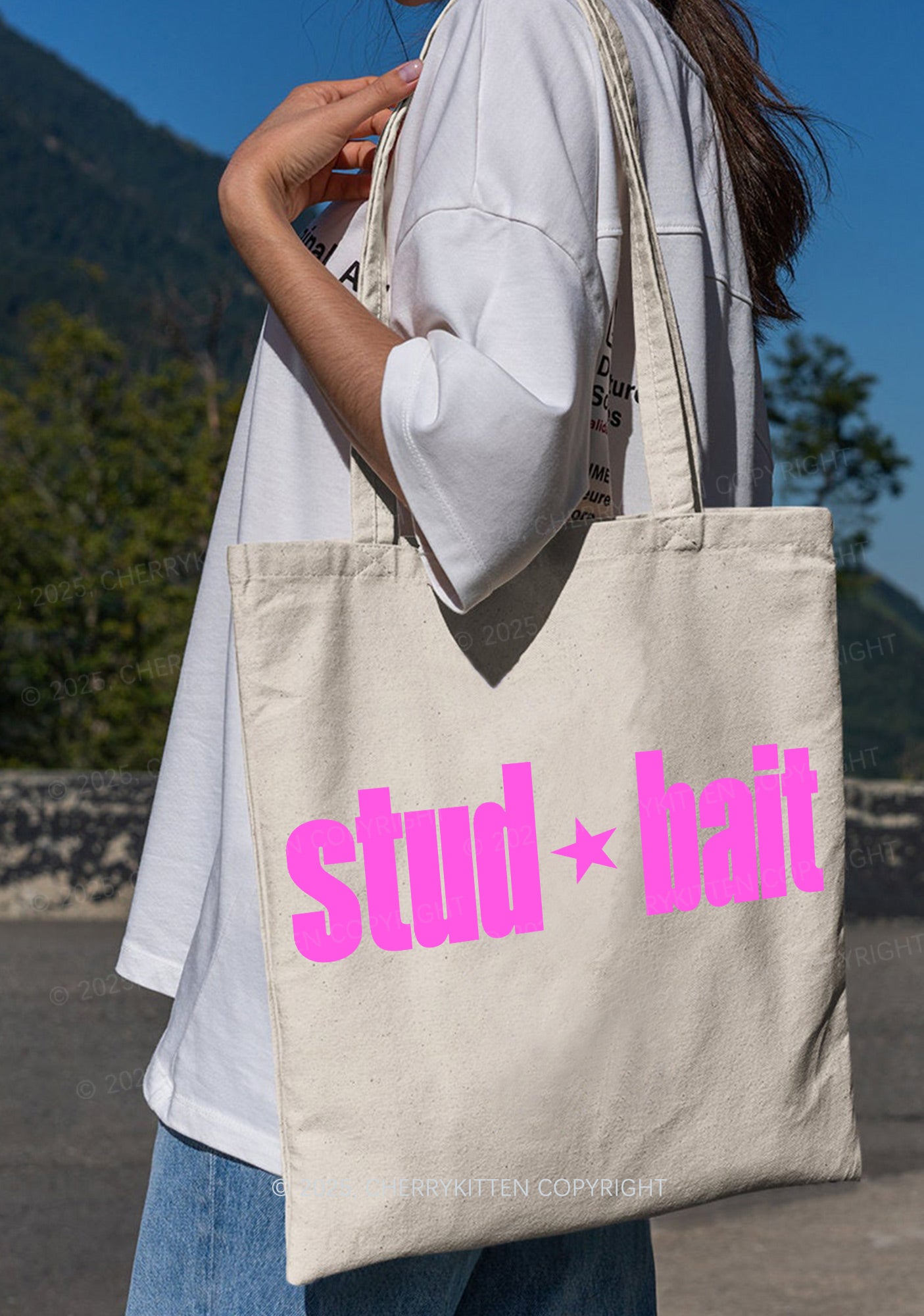 Stud Bait Pride Y2K Canvas Tote Bag Cherrykitten