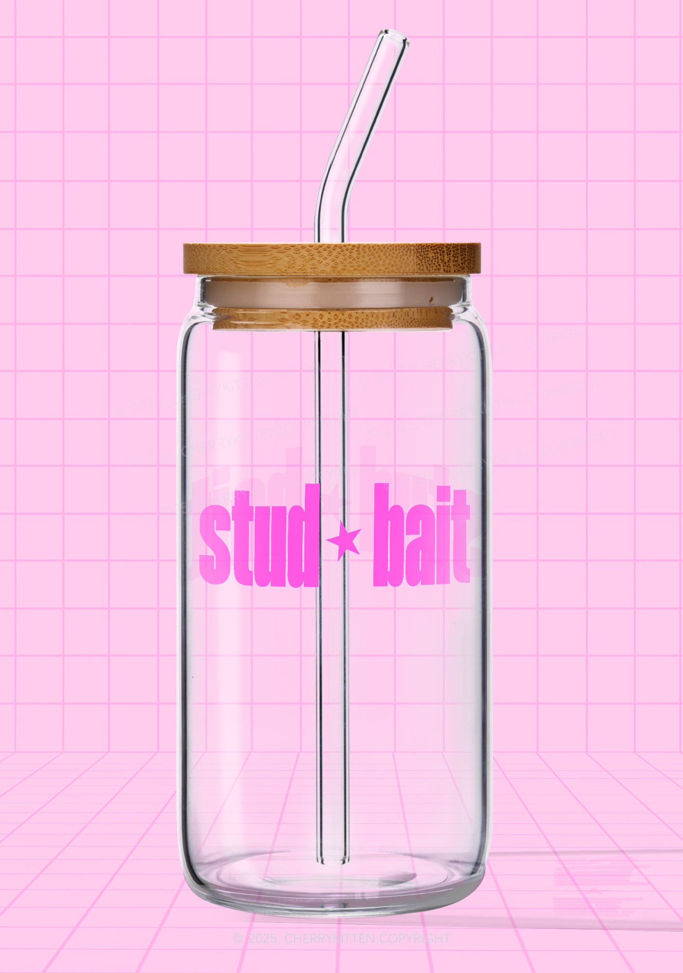 Stud Bait Pride Y2K Printed Glass Cup Cherrykitten