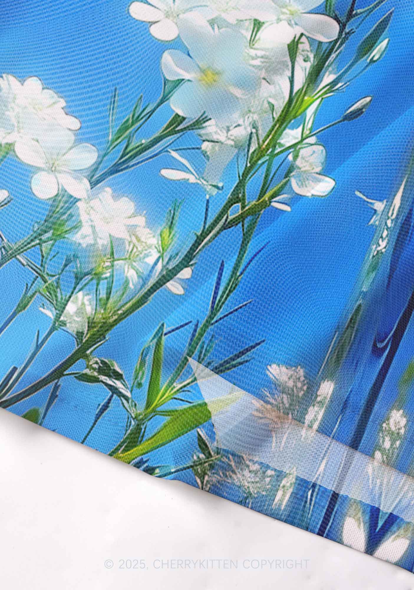 White Flowers Y2K Mesh Cami Tank Cherrykitten