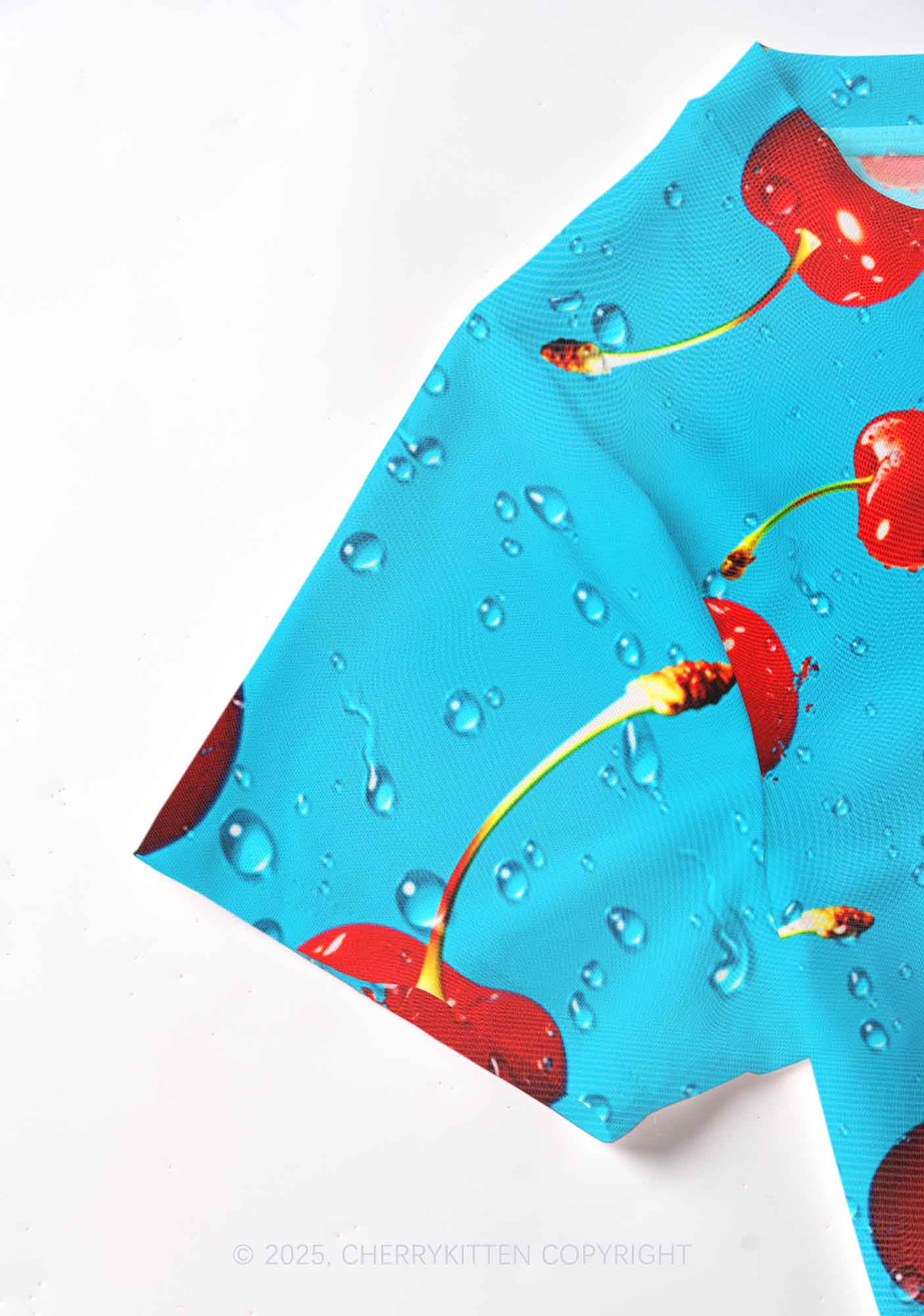 Fresh Cherry Y2K Mesh Crop Top Cherrykitten