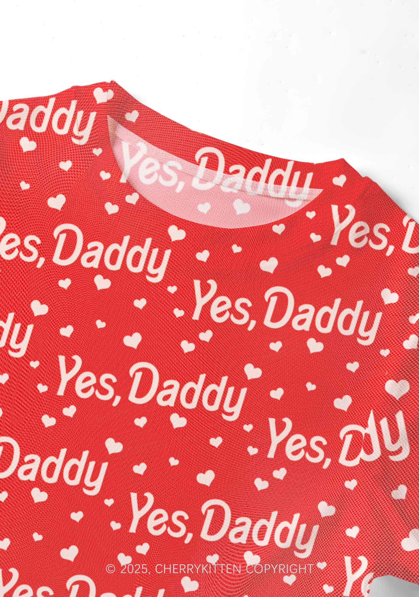 Yes Daddy Y2K Mesh Crop Top Cherrykitten