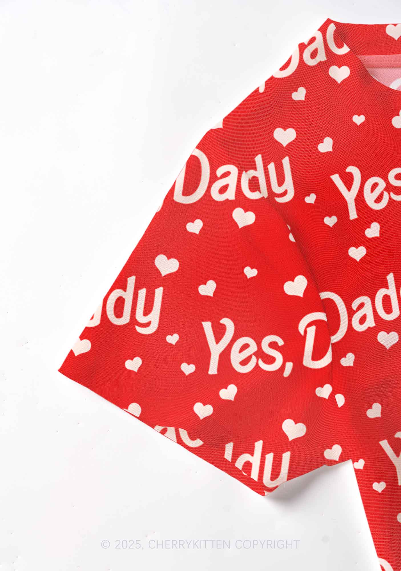 Yes Daddy Y2K Mesh Crop Top Cherrykitten