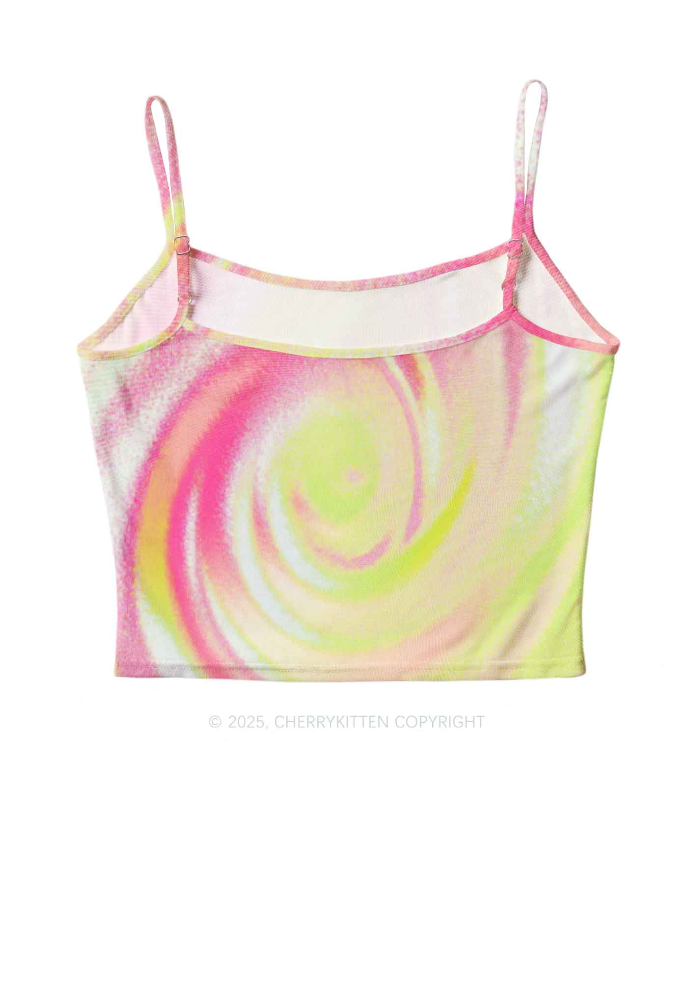 Pink Swirl Y2K Mesh Cami Tank Cherrykitten