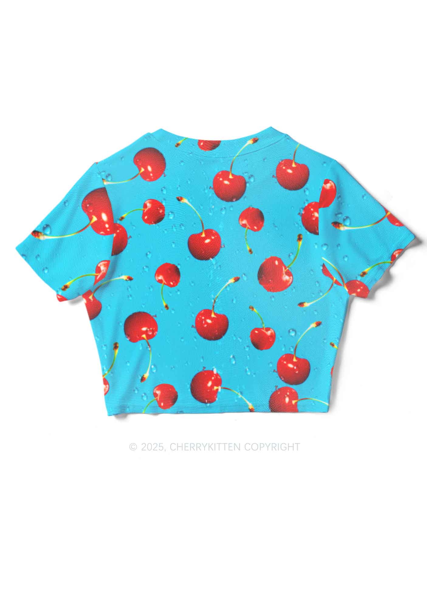 Fresh Cherry Y2K Mesh Crop Top Cherrykitten