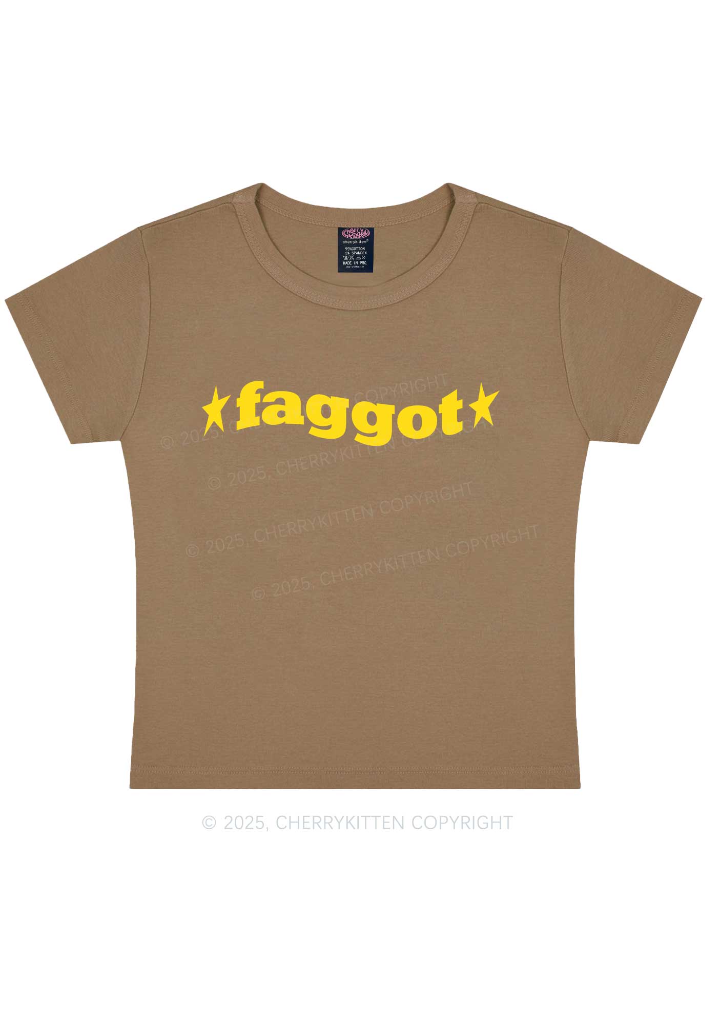 Red Faggot Pride Y2K Baby Tee Cherrykitten