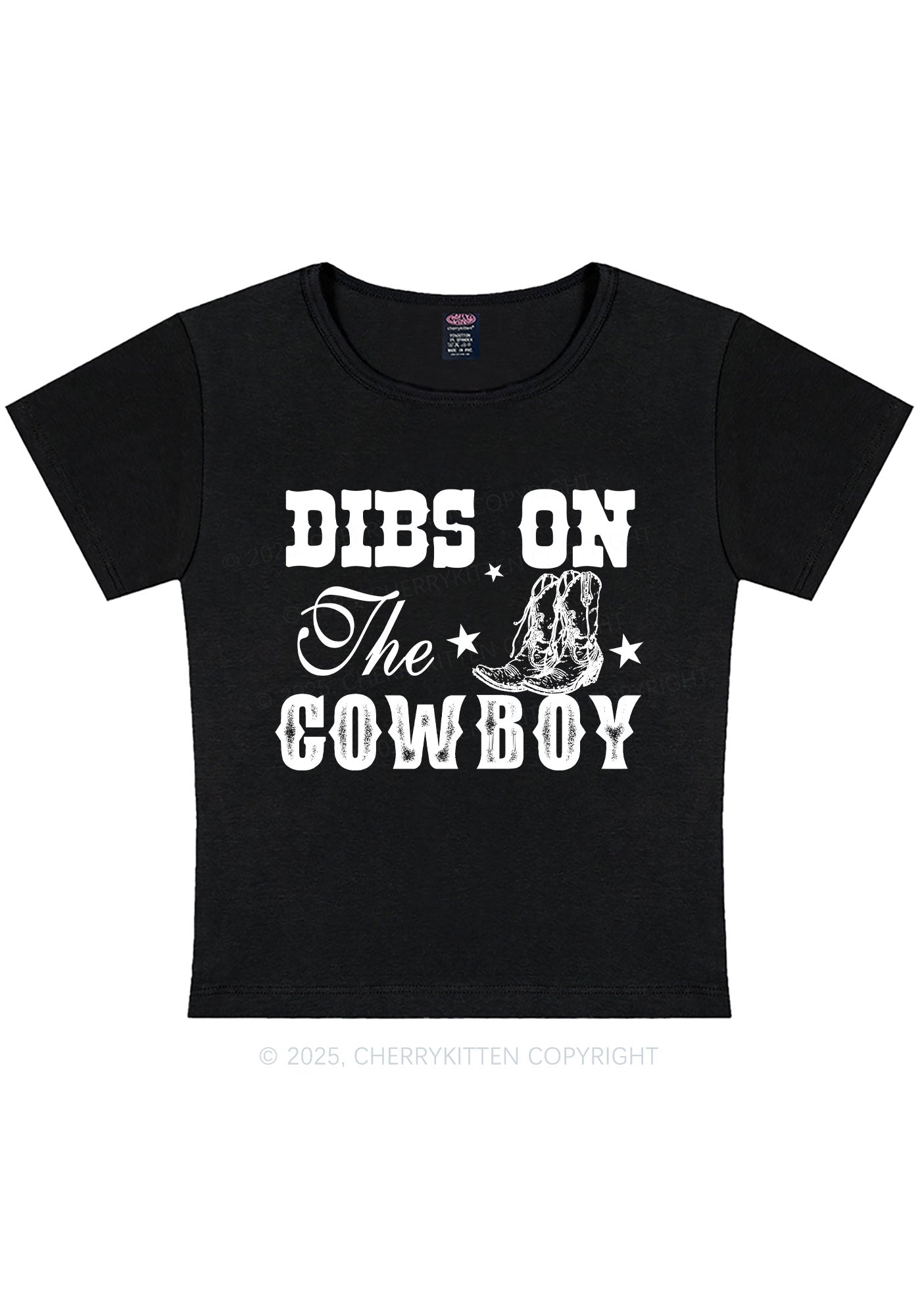 Dibs On The Cowboy Y2K Baby Tee Cherrykitten