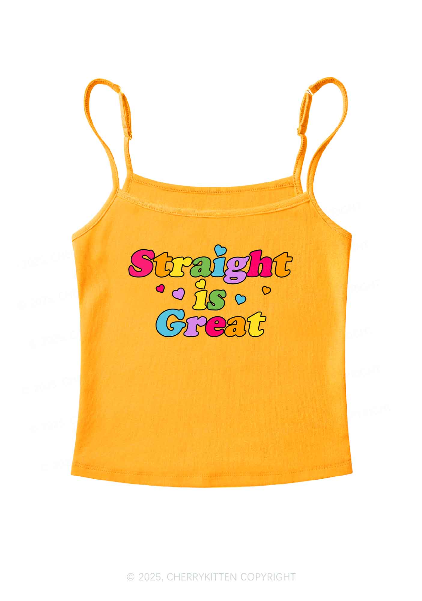 Straight Is Great Pride Y2K Spaghetti Strap Cami Cherrykitten