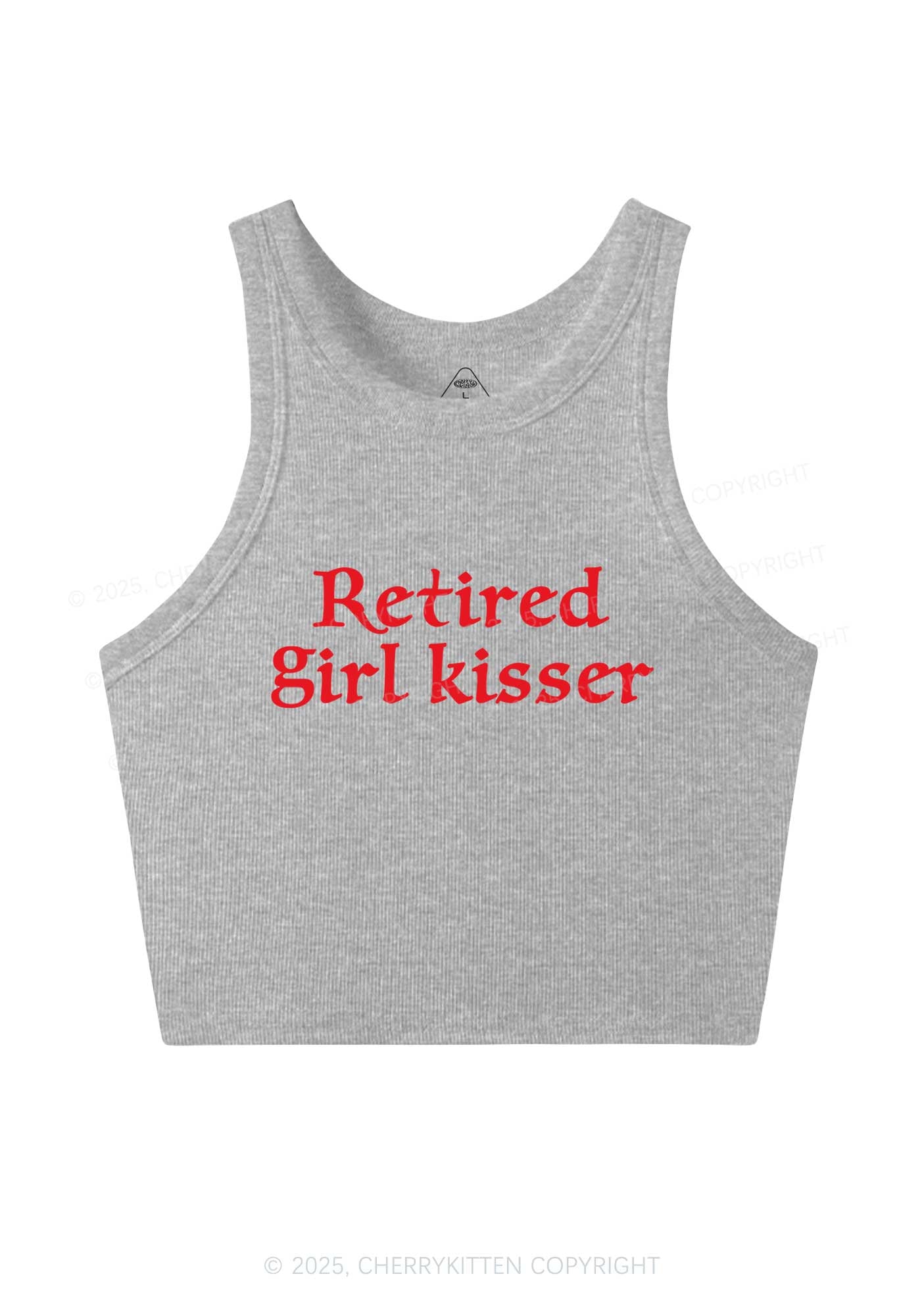 Retired Girl Kisser Pride Y2K Crop Tank Top Cherrykitten