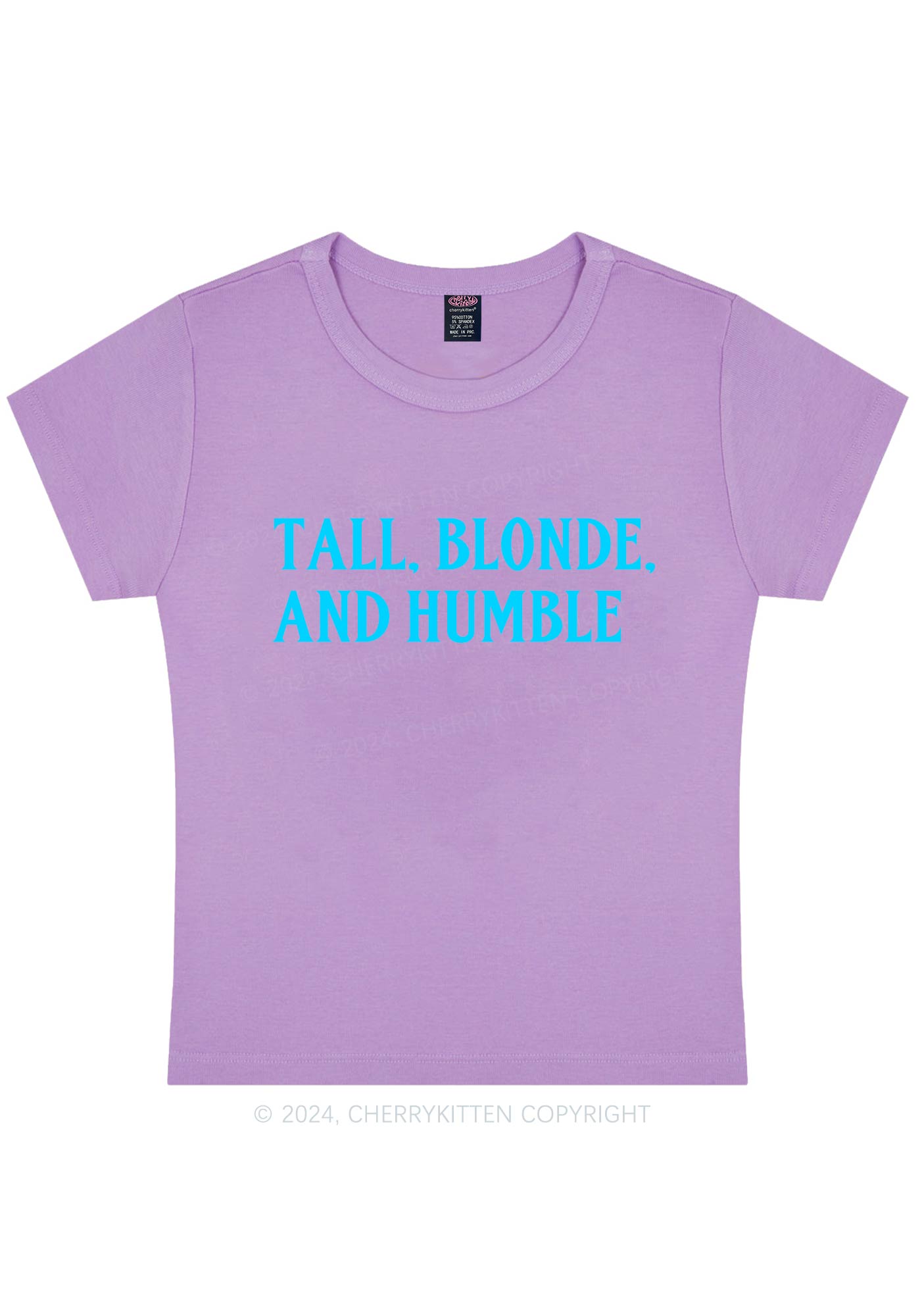 Tall Blonde And Humble Y2K Baby Tee Cherrykitten
