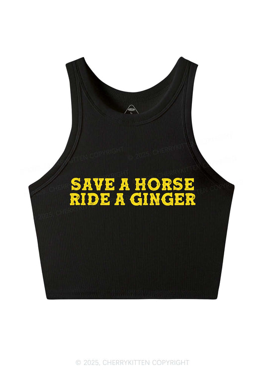 Ride A Ginger Y2K Crop Tank Top Cherrykitten