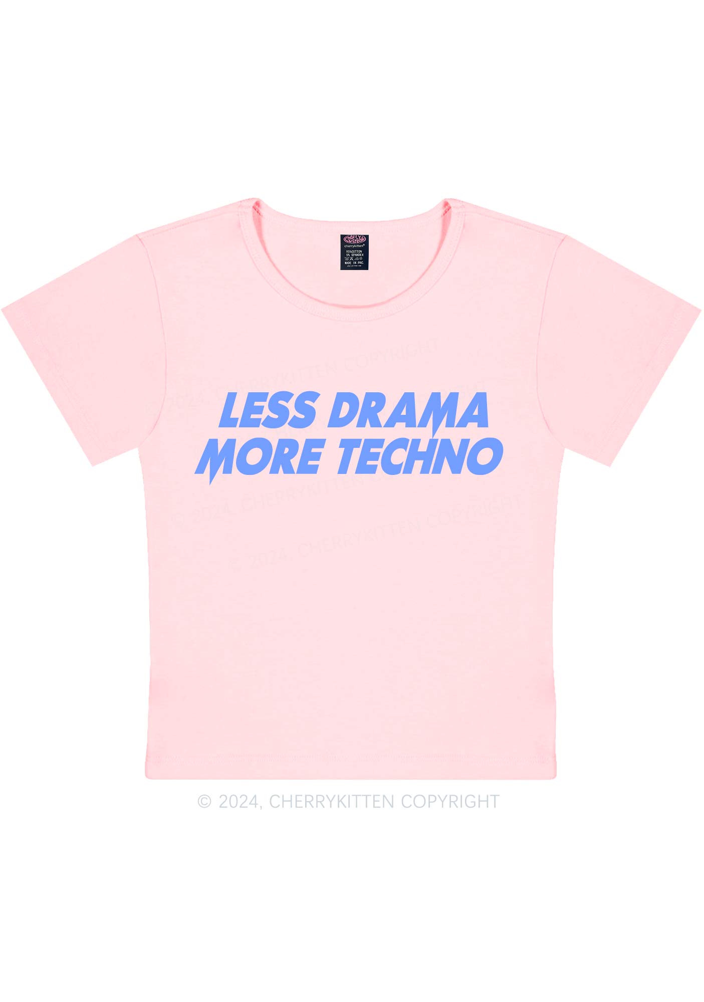 Less Drama Y2K Baby Tee Cherrykitten