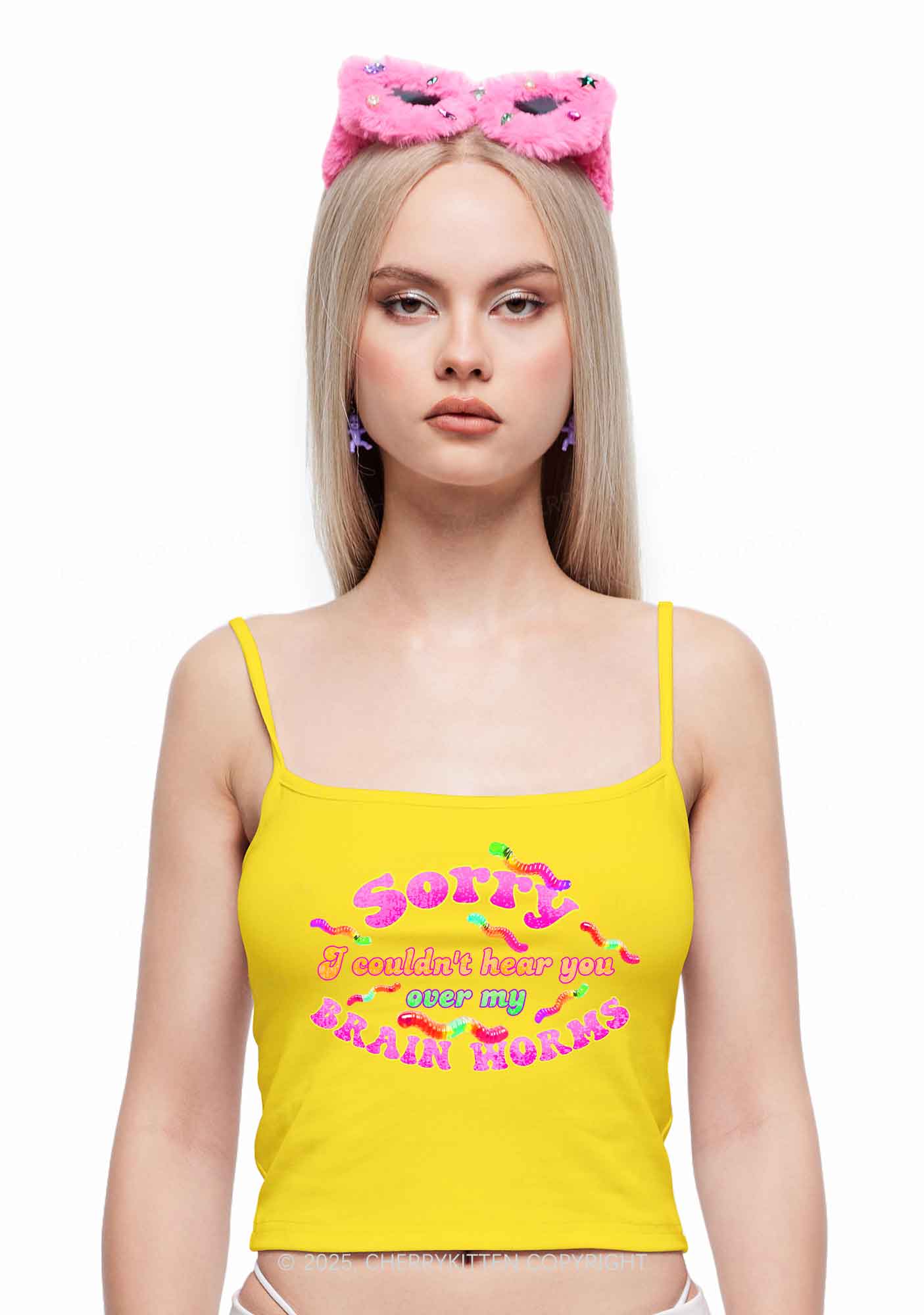 Brain Worms Y2K Spaghetti Strap Cami Cherrykitten