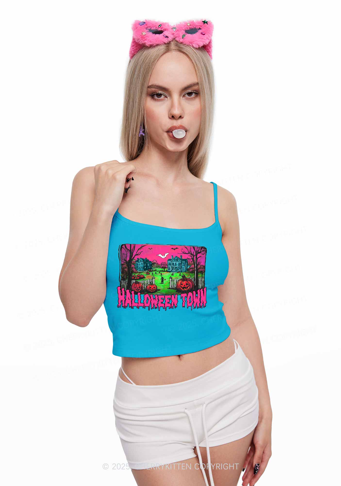 Halloween Pumpkin Town Y2K Spaghetti Strap Cami Cherrykitten