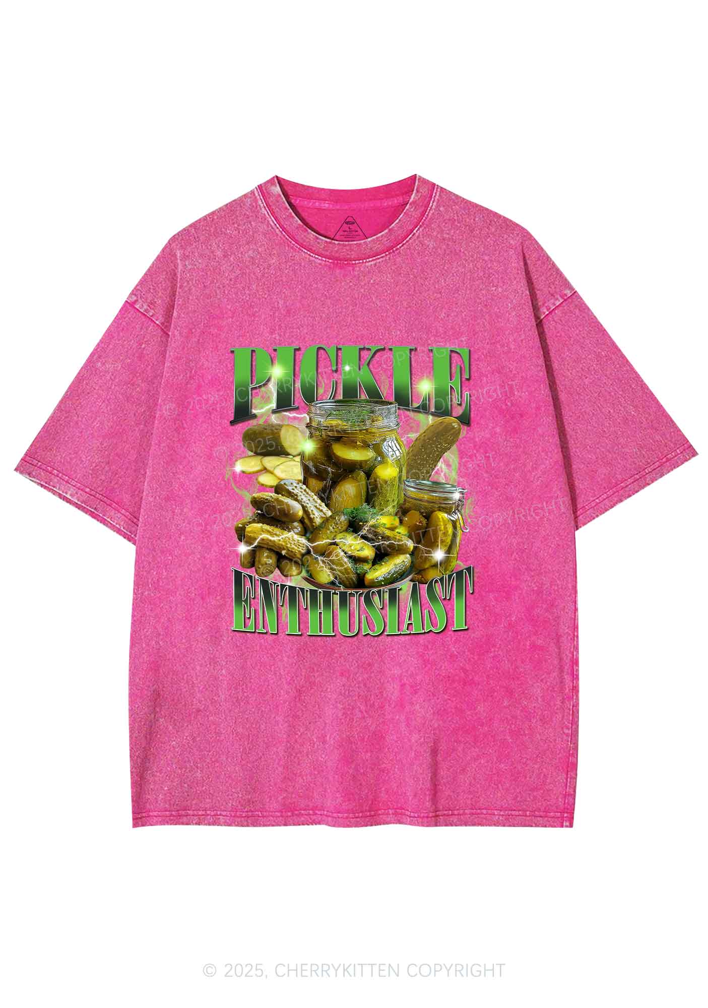 Pickle Enthusiast Y2K Shirts Washed Tee Cherrykitten