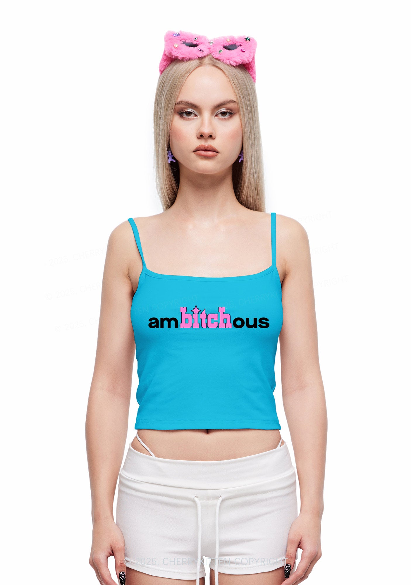 Ambxxchous Y2K Spaghetti Strap Cami Cherrykitten