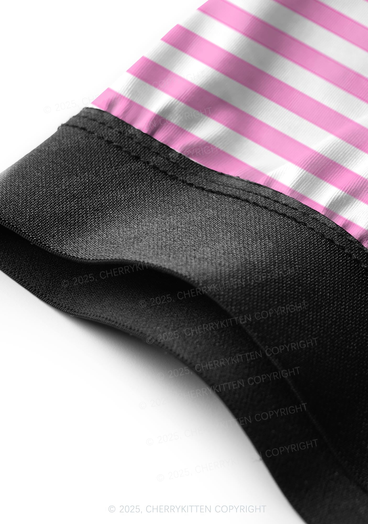 Pink White Stripe Valentine's Day Y2K Print Couples Boxer Briefs Set Cherrykitten