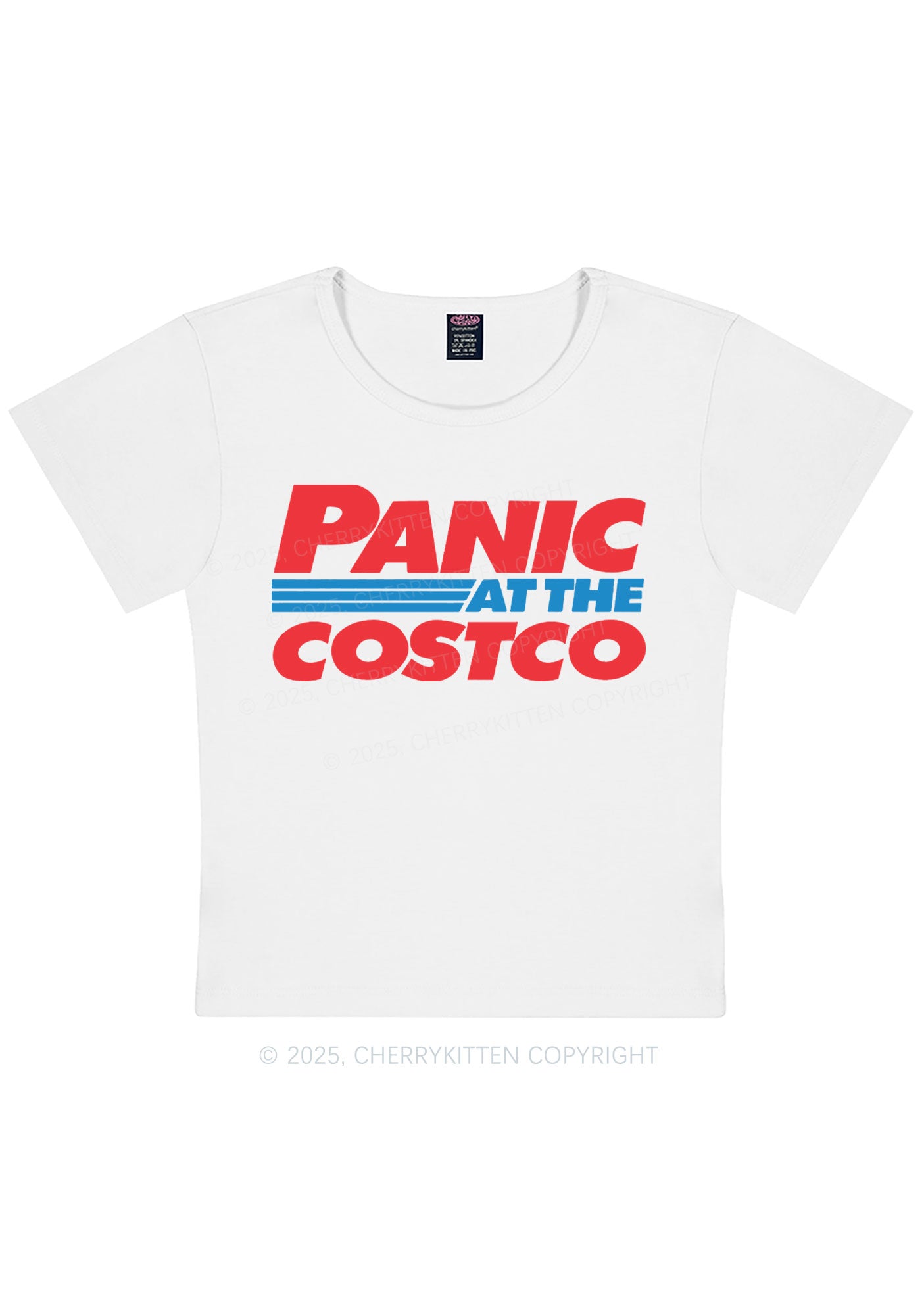 Panic Costco Y2K Baby Tee Cherrykitten