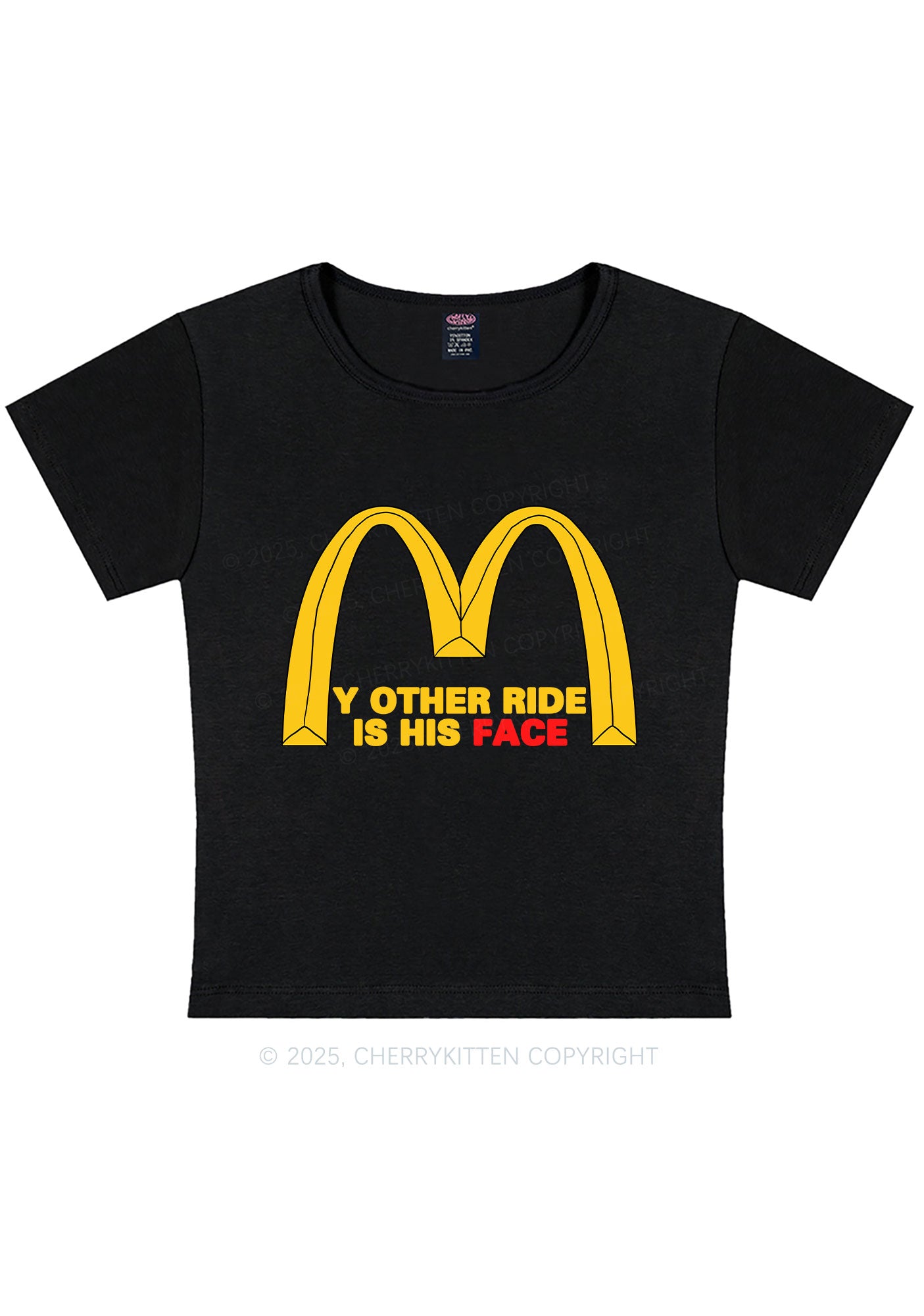 Ride His Face Y2K Baby Tee Cherrykitten