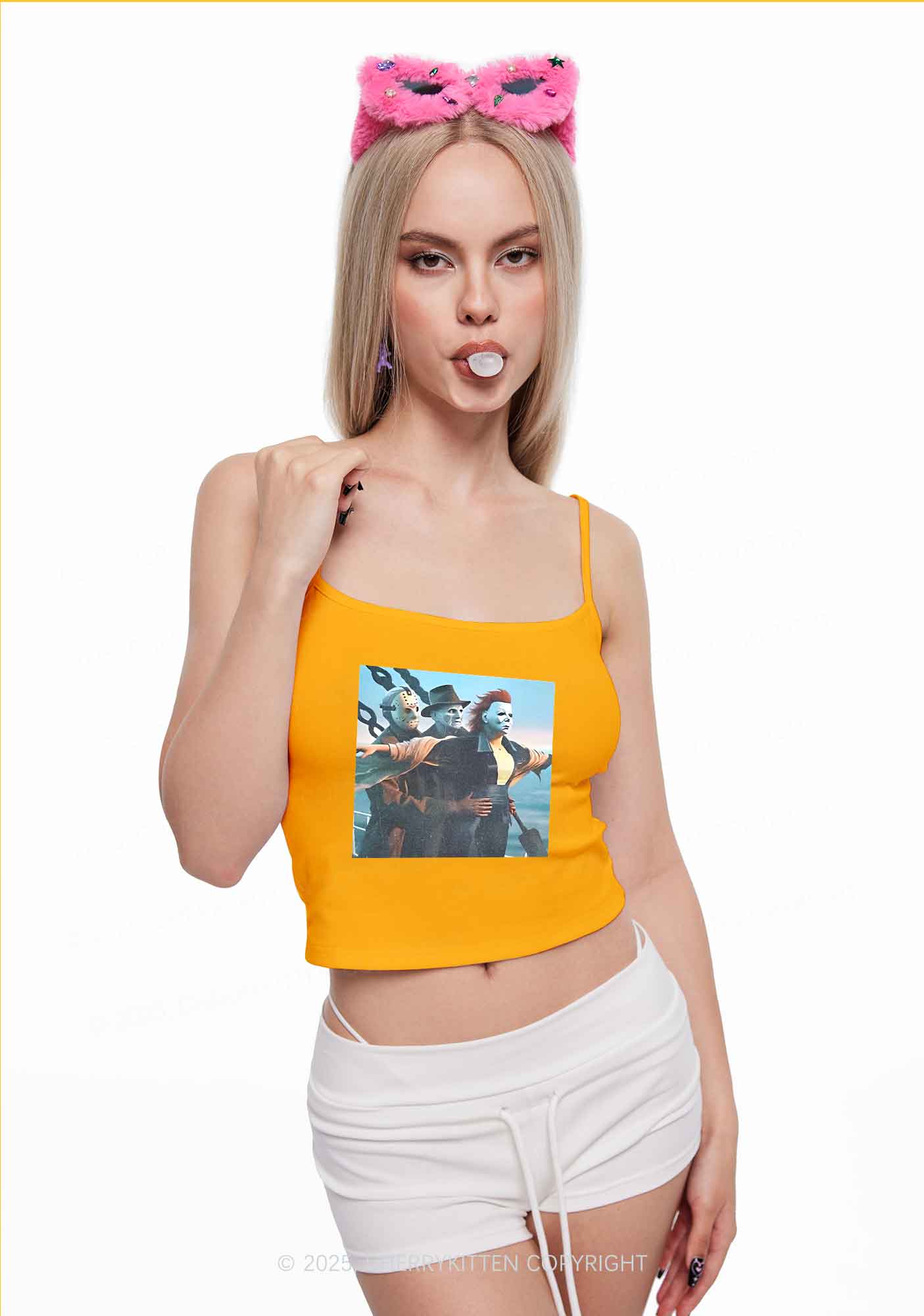 Halloween Horror Characters Y2K Spaghetti Strap Cami Cherrykitten