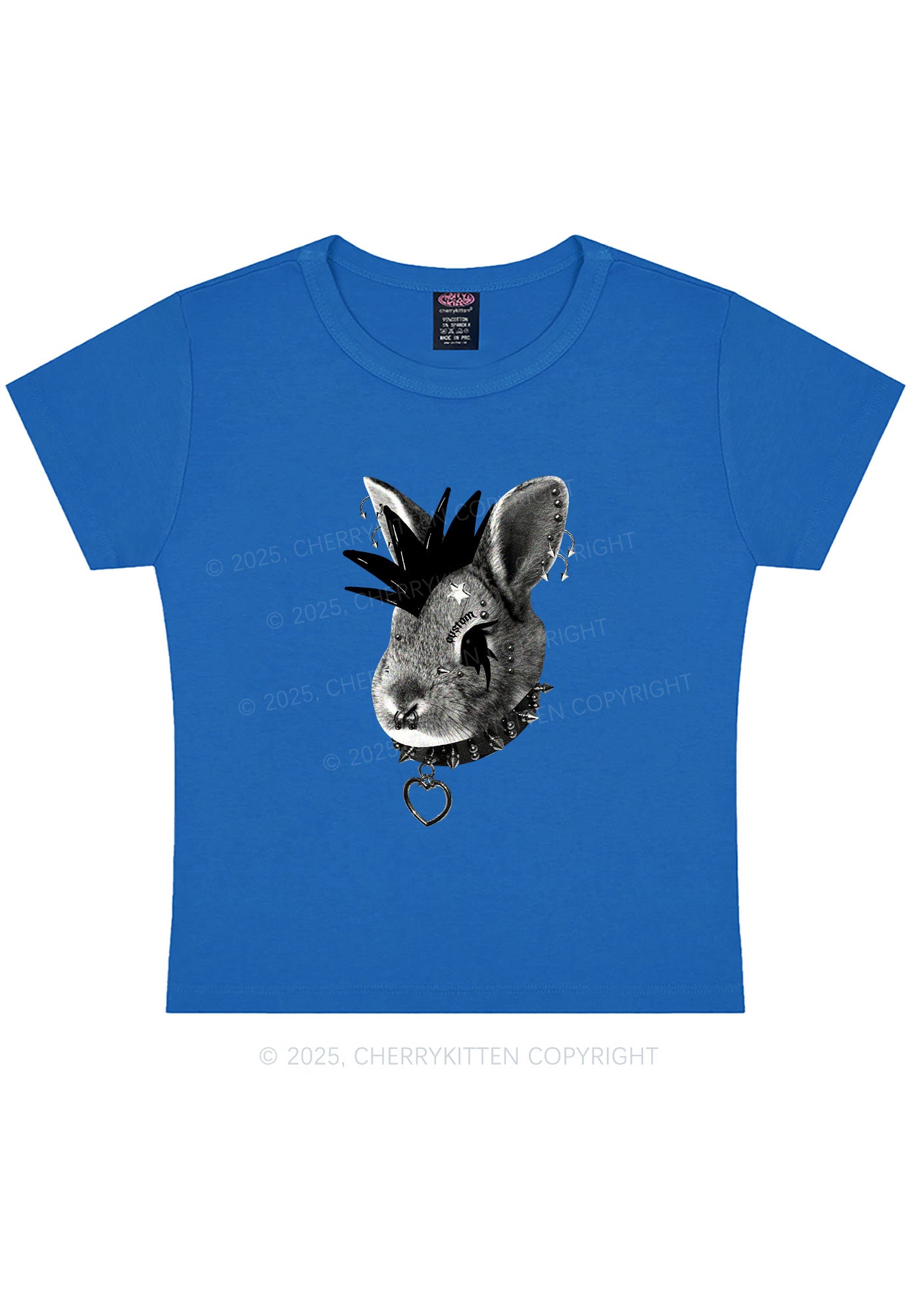 Custom Punk Pet Y2K Baby Tee Cherrykitten