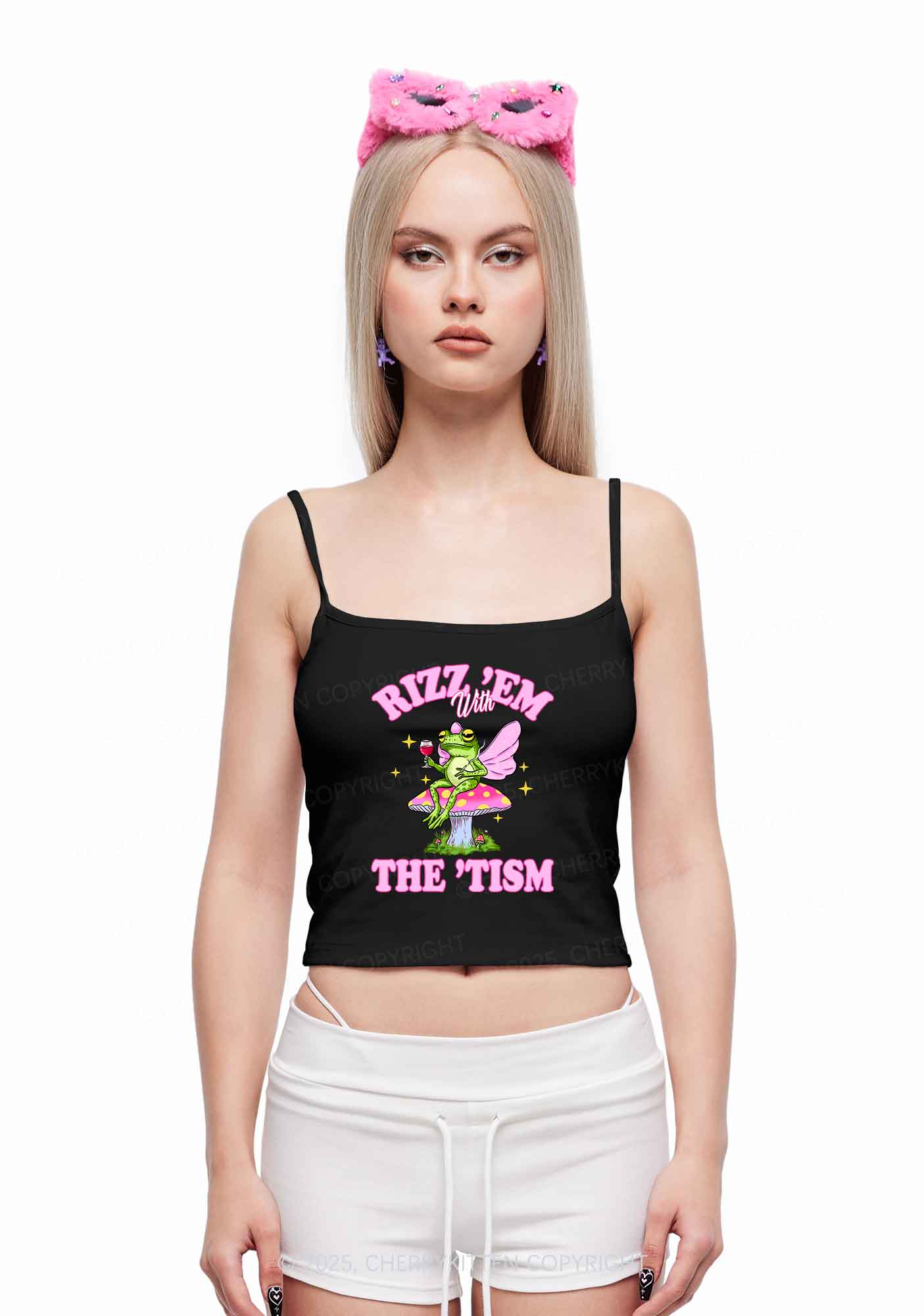 Fairy Frog Rizz Tism Y2K Spaghetti Strap Cami Cherrykitten