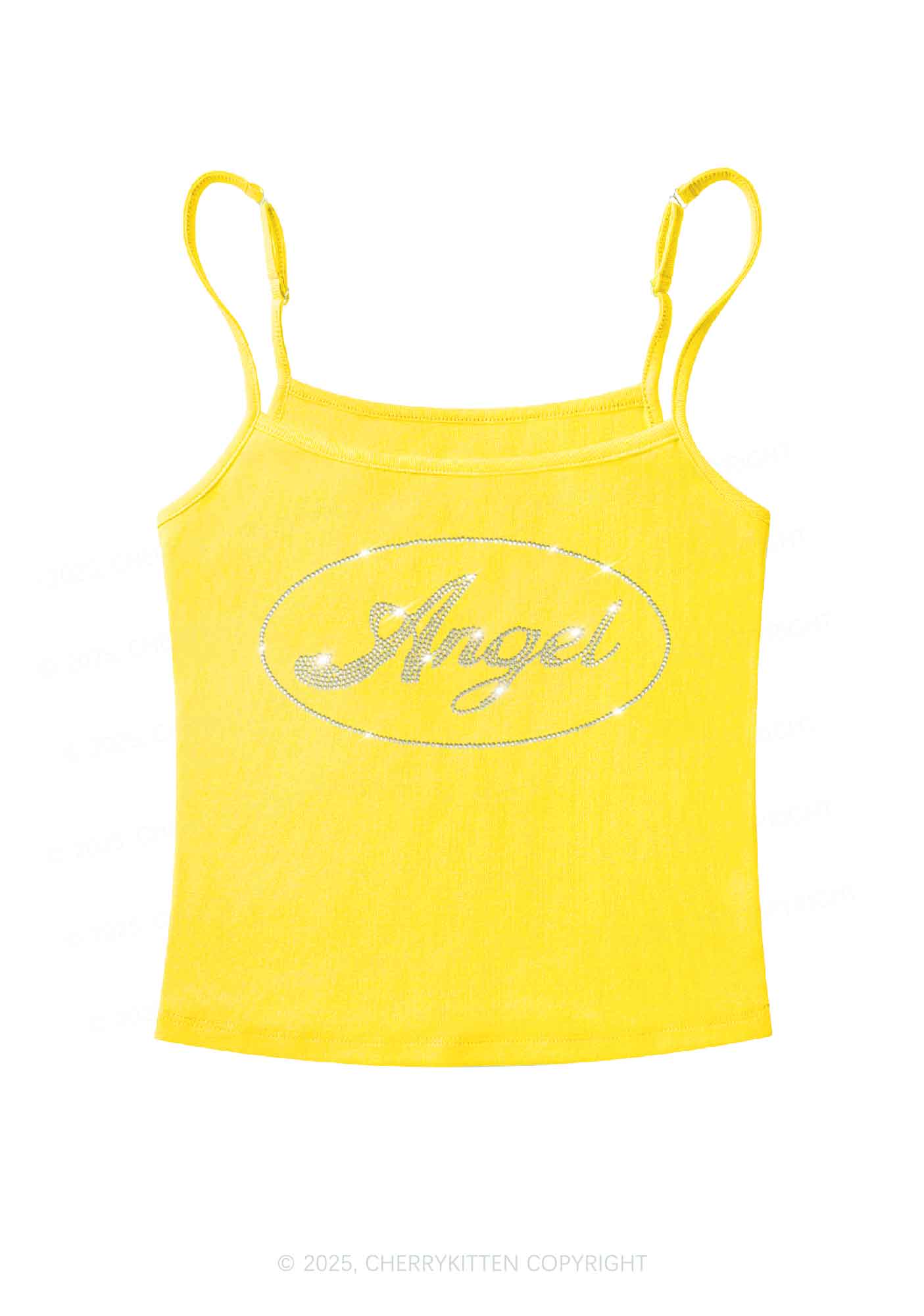 Rhinestone Angel Y2K Spaghetti Strap Cami Cherrykitten