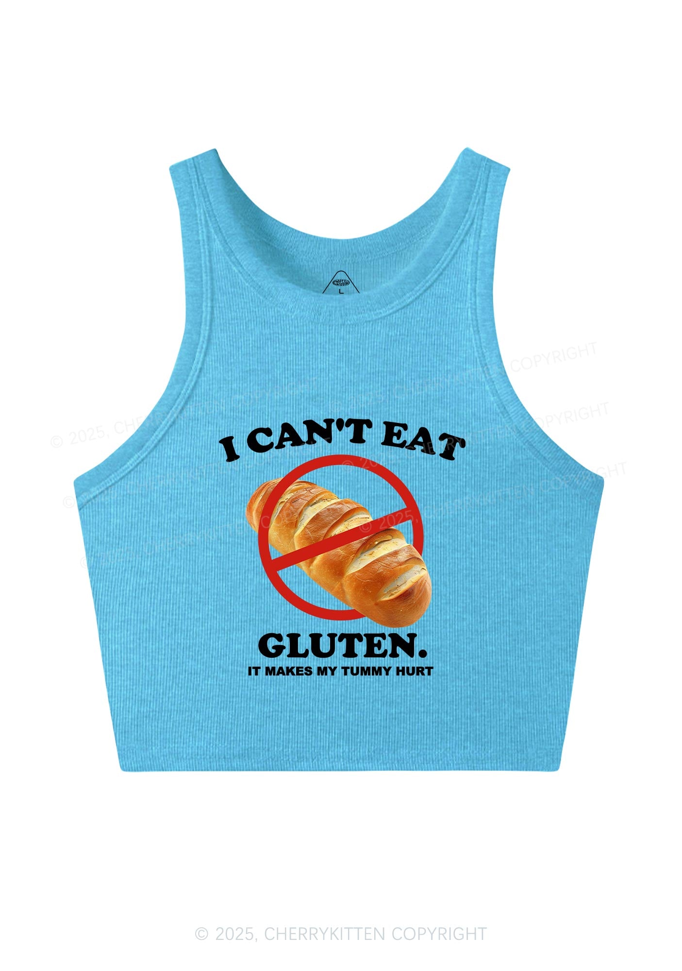 I Cant Eat Gluten Y2K Crop Tank Top Cherrykitten