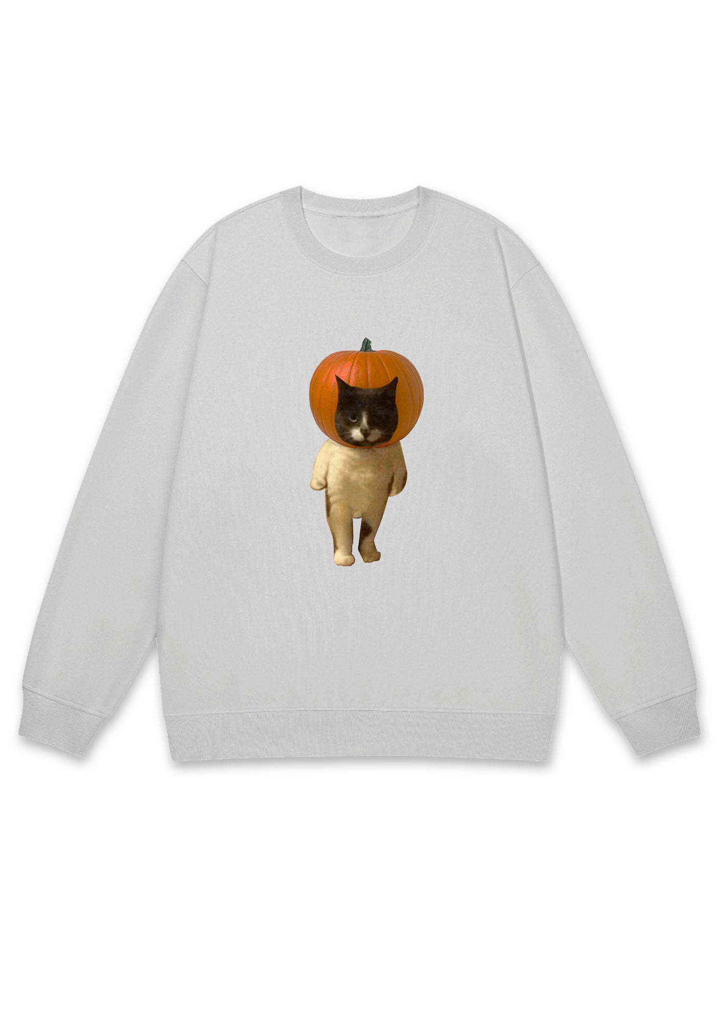 Pumpkin Head Cat Halloween Y2K Sweatshirt Cherrykitten