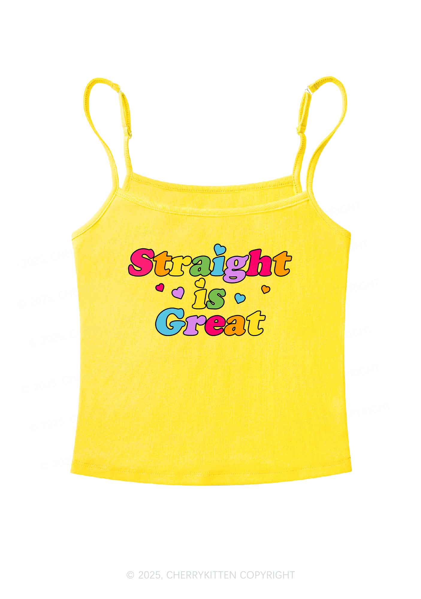 Straight Is Great Pride Y2K Spaghetti Strap Cami Cherrykitten