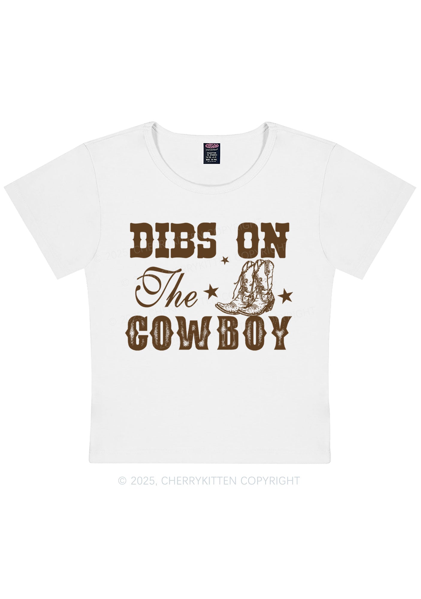 Dibs On The Cowboy Y2K Baby Tee Cherrykitten