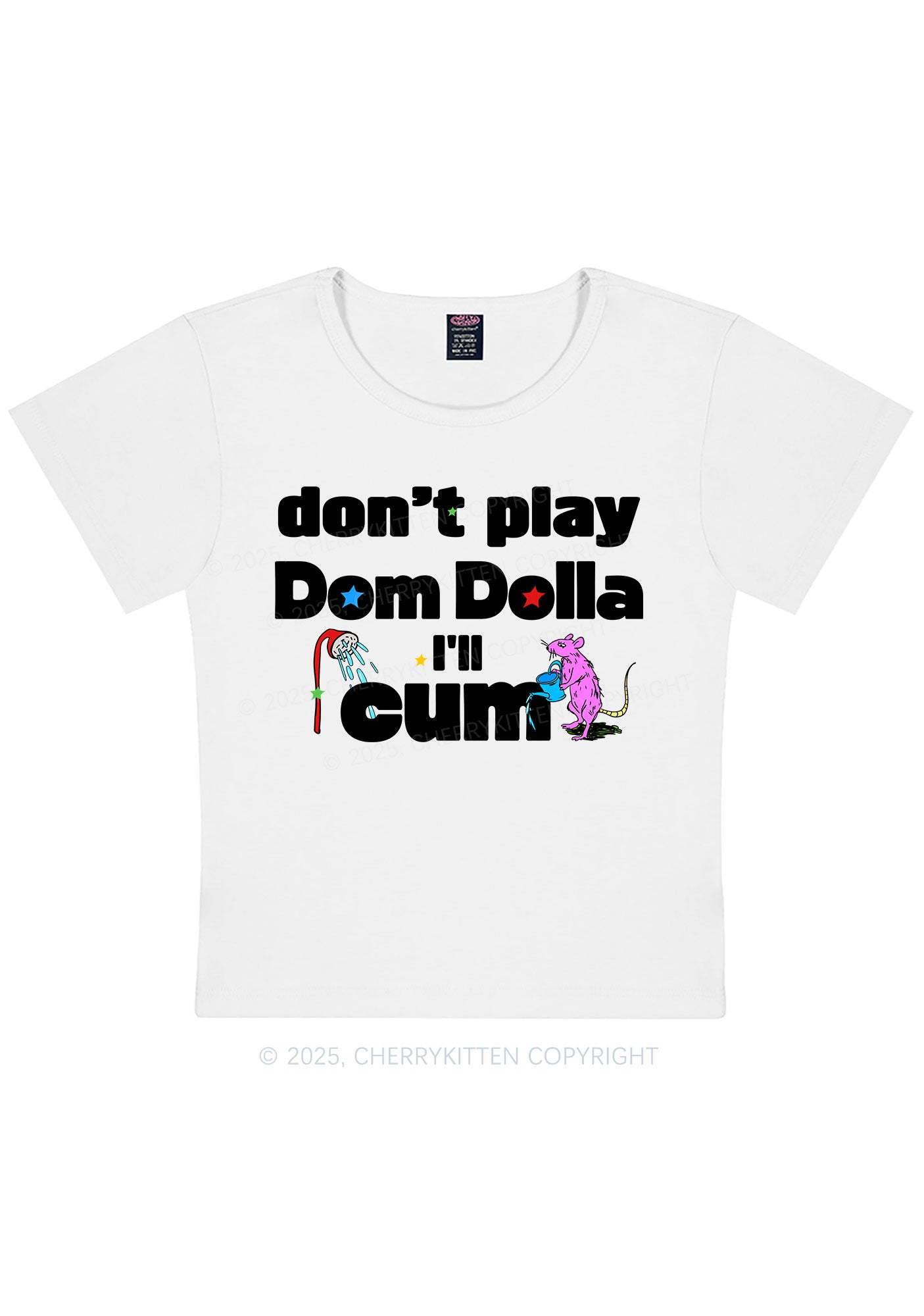 Do Not Play Dom Y2K Baby Tee Cherrykitten