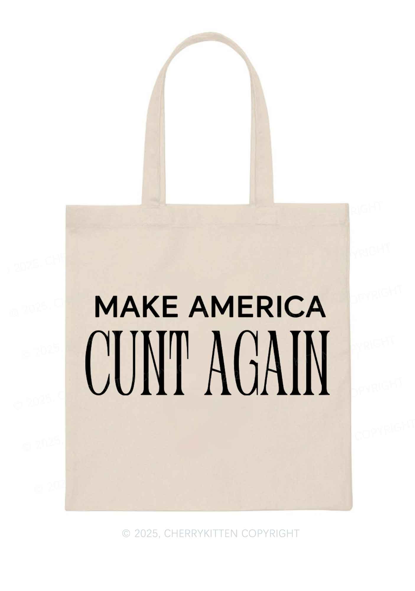 Make America Cxxt Again Y2K Canvas Tote Bag Cherrykitten