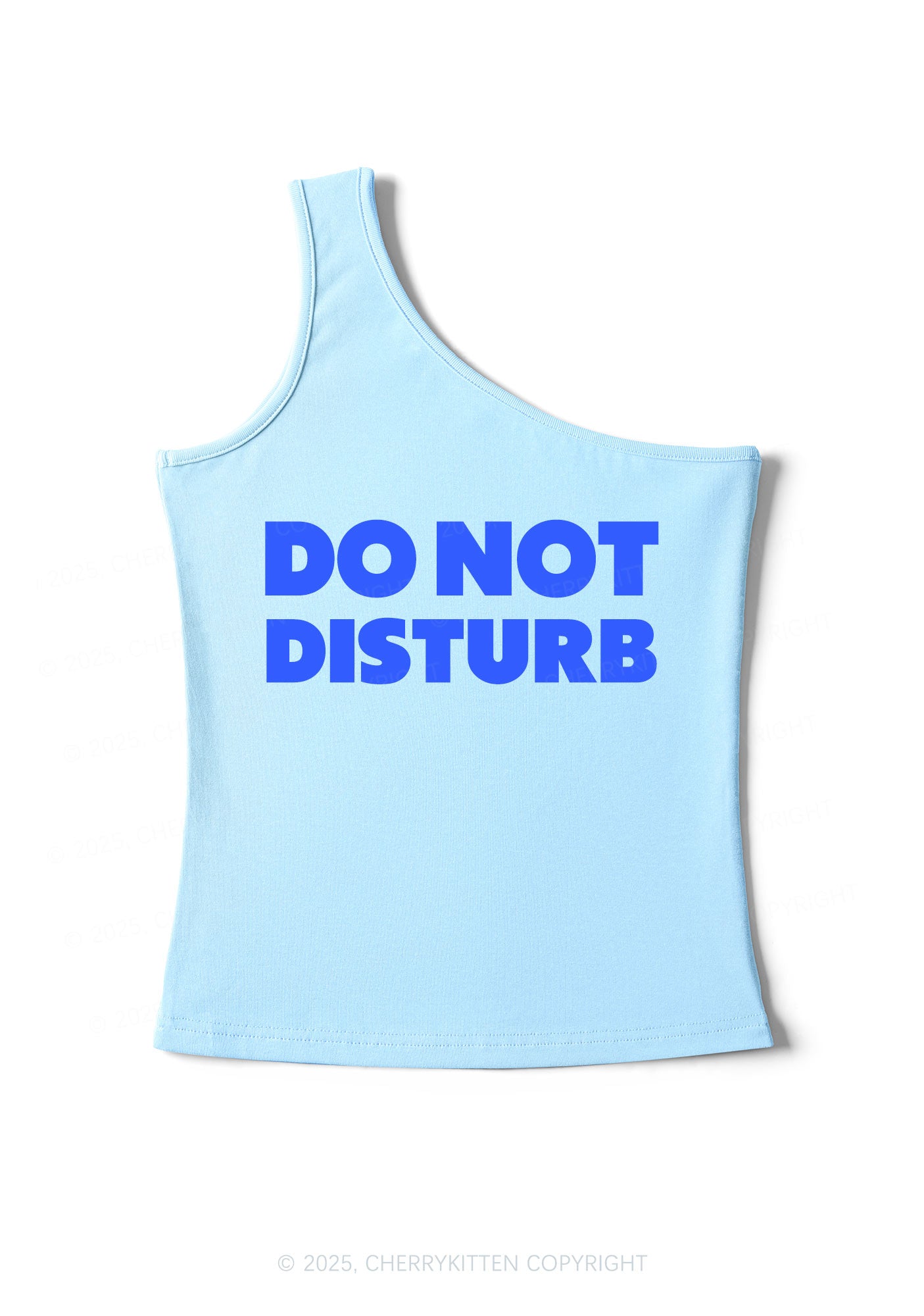 Do Not Disturb Y2K One Shoulder Tank Top Cherrykitten
