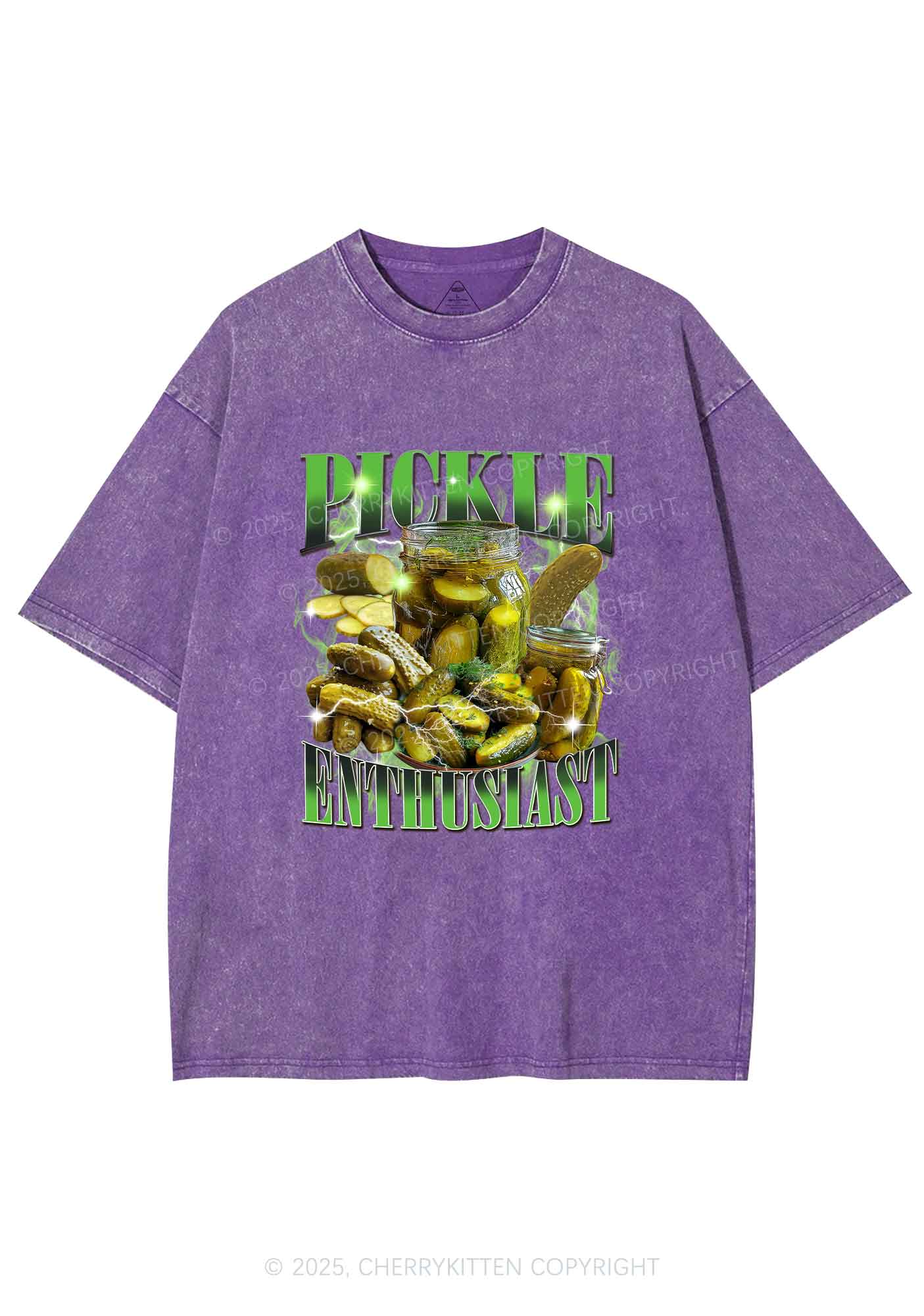 Pickle Enthusiast Y2K Shirts Washed Tee Cherrykitten