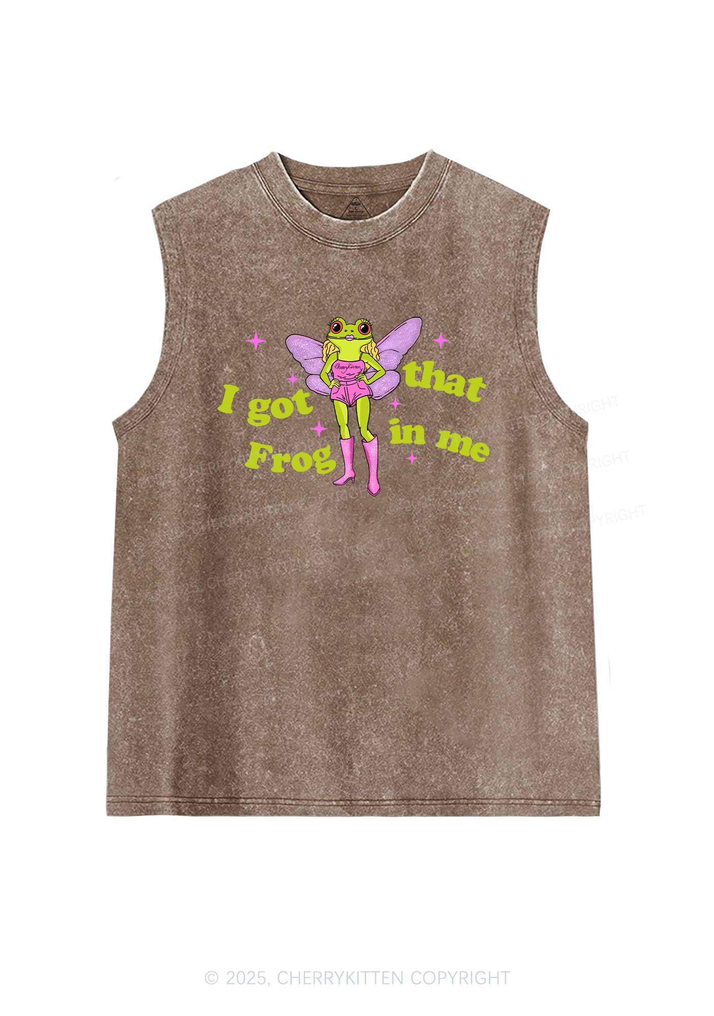 I Got That Frog Y2K Washed Muscle Tank Cherrykitten