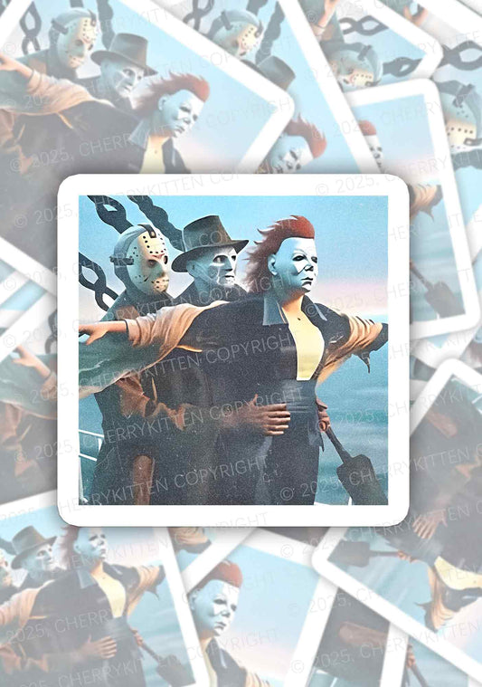 Halloween Horror Characters Y2K Sticker Cherrykitten