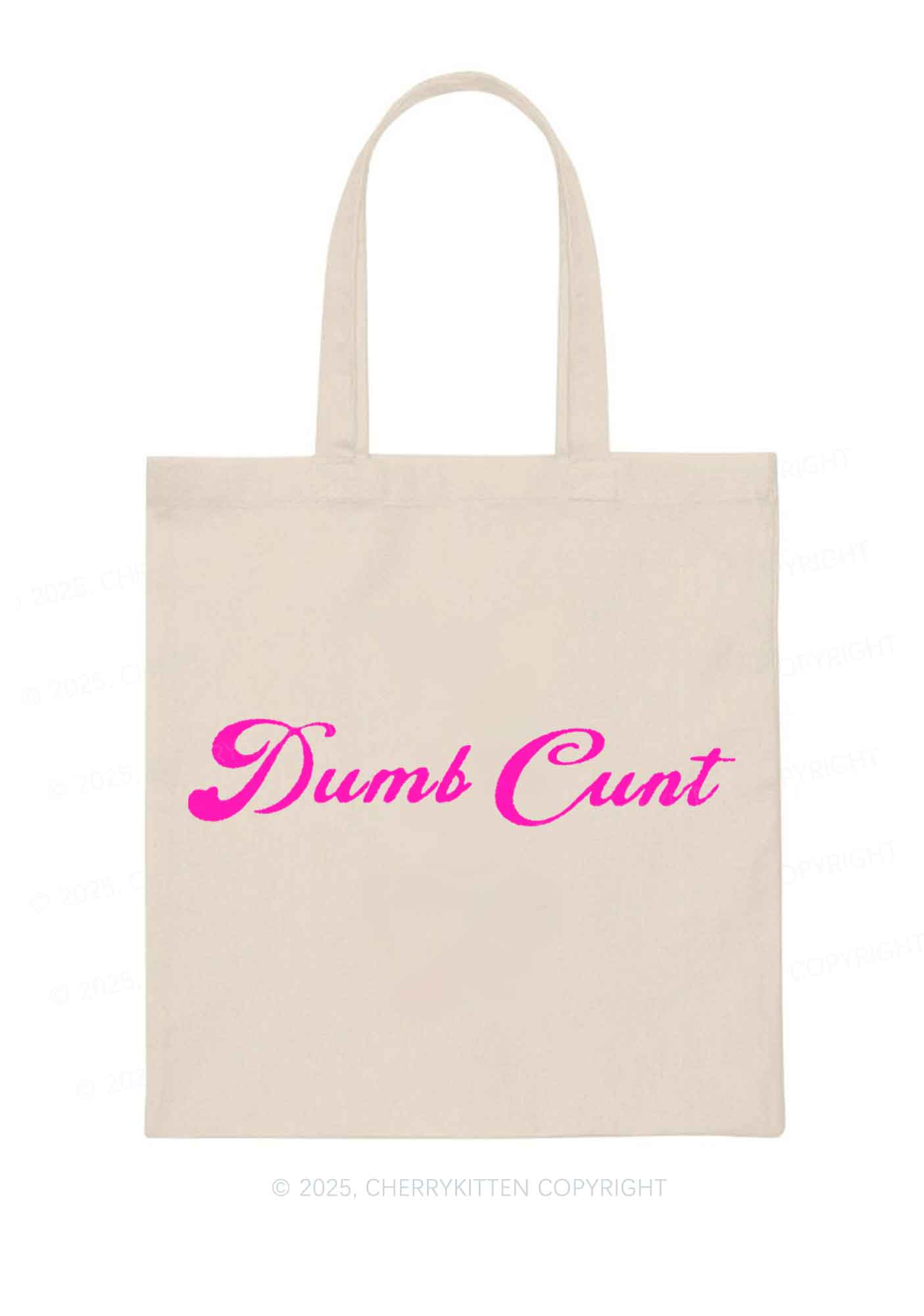 Dumb Cxxt Y2K Canvas Tote Bag Cherrykitten