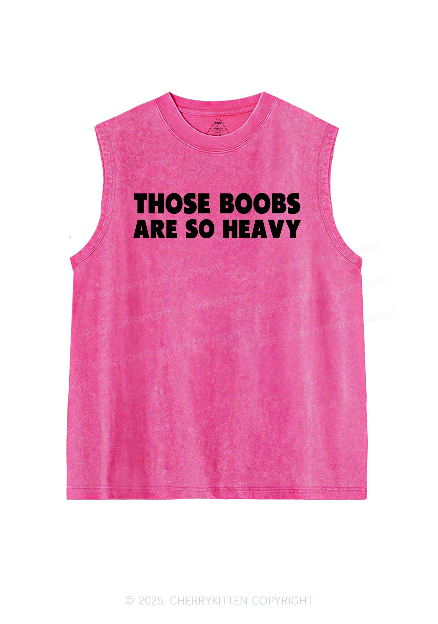 Bxxbs Are So Heavy Y2K Washed Muscle Tank Cherrykitten