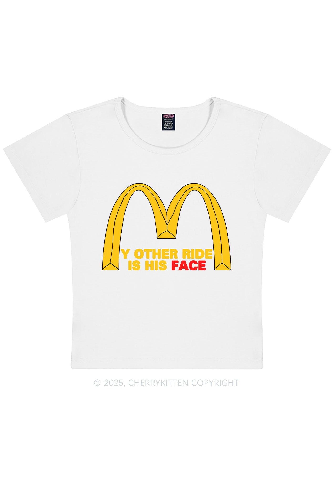 Ride His Face Y2K Baby Tee Cherrykitten
