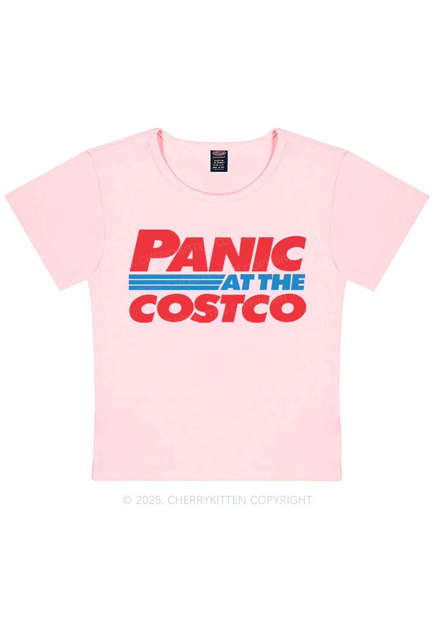 Panic Costco Y2K Baby Tee Cherrykitten