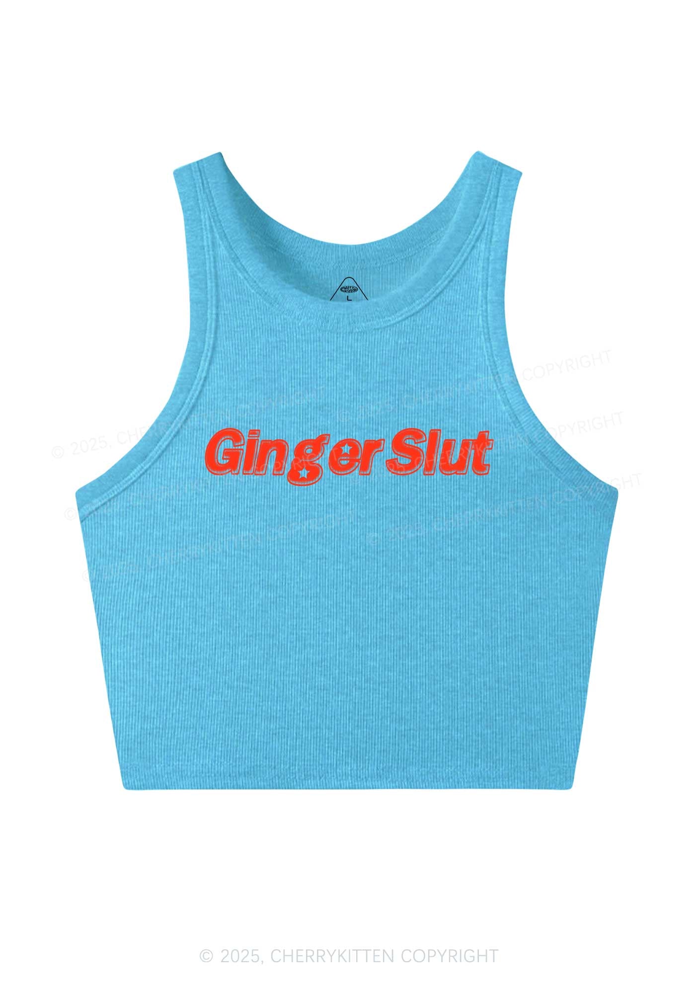 Ginger Slxt Y2K Crop Tank Top Cherrykitten