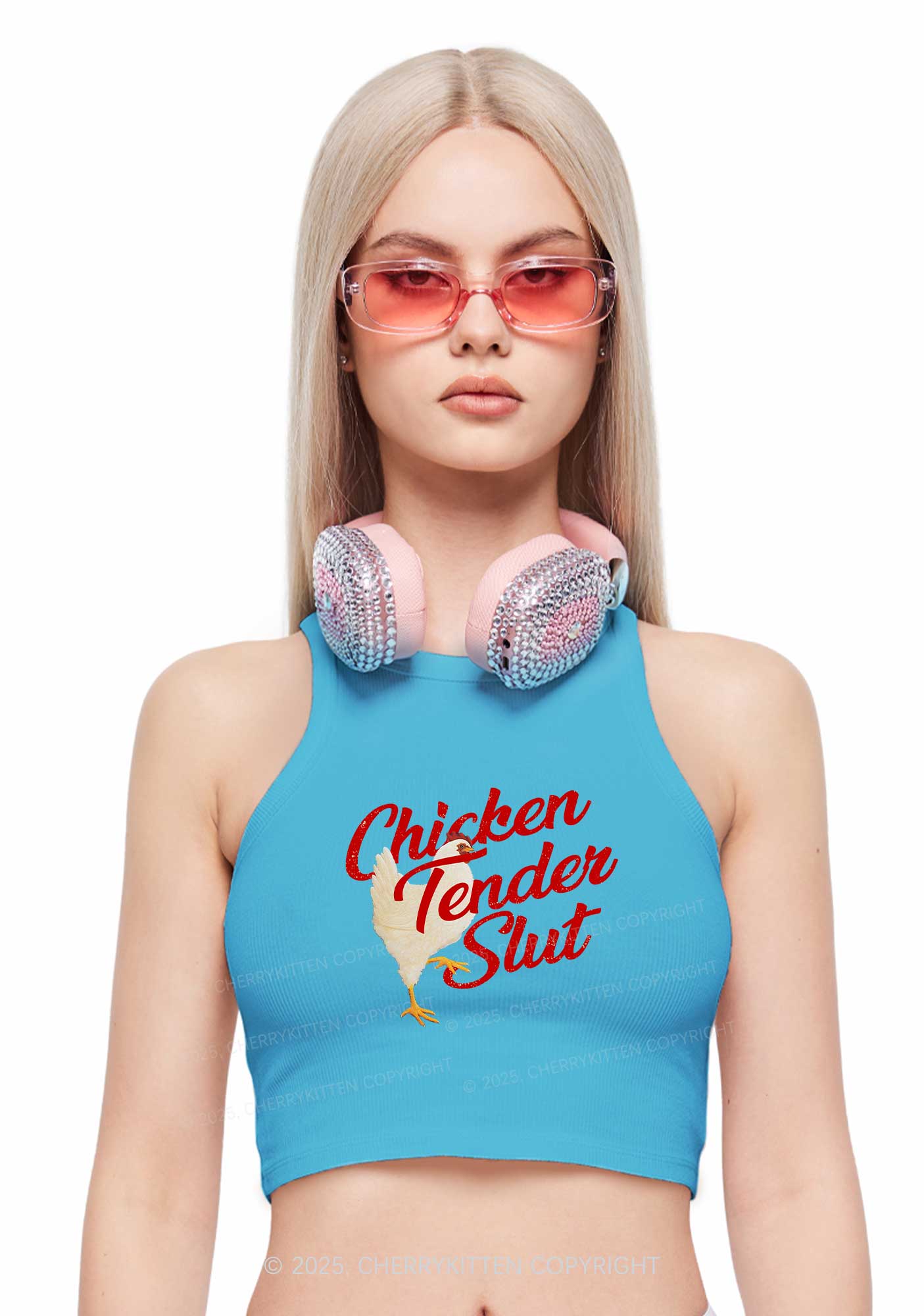 Chicken Tender Slxt Y2K Crop Tank Top Cherrykitten