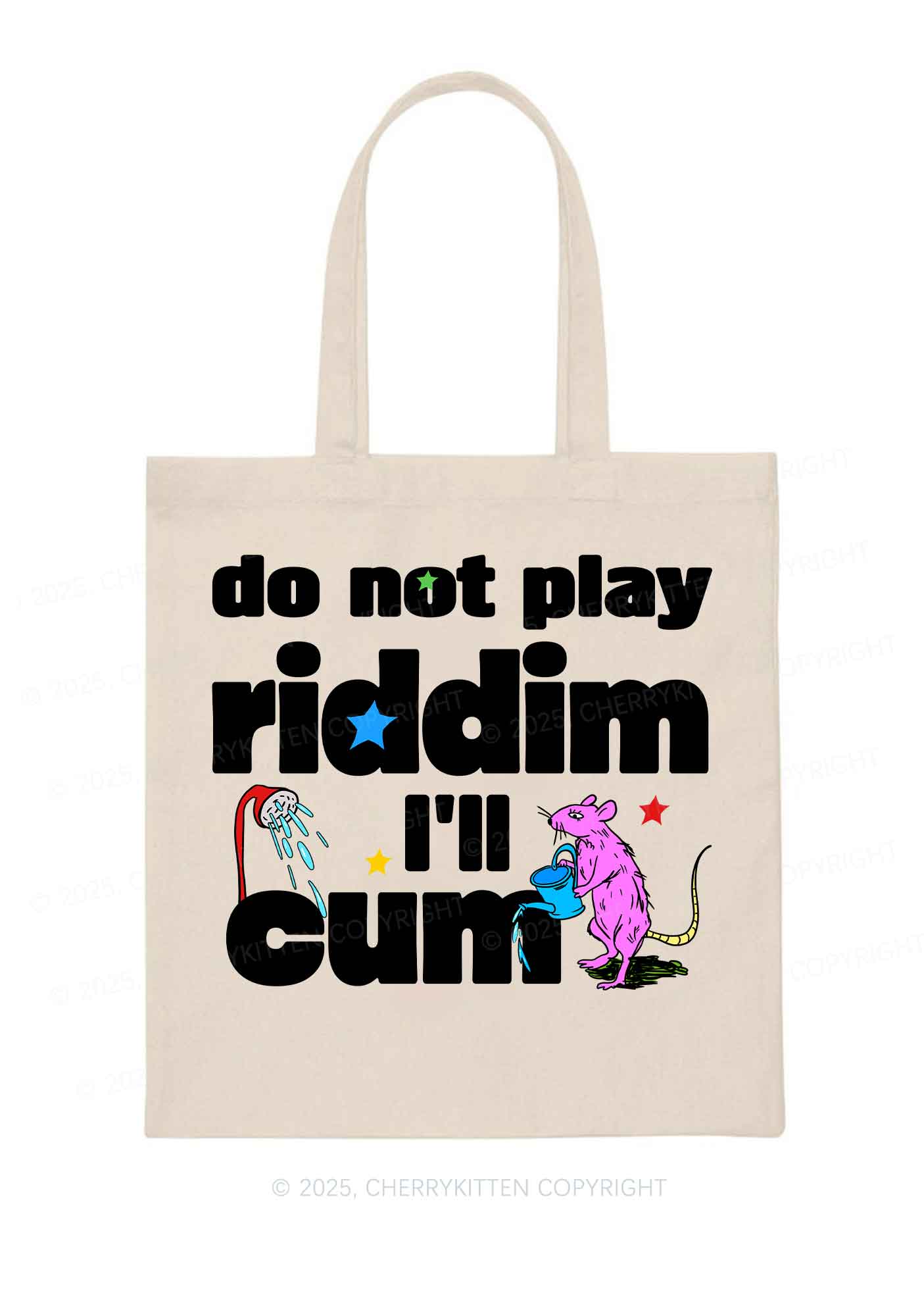 Do Not Play Riddim Y2K Canvas Tote Bag Cherrykitten