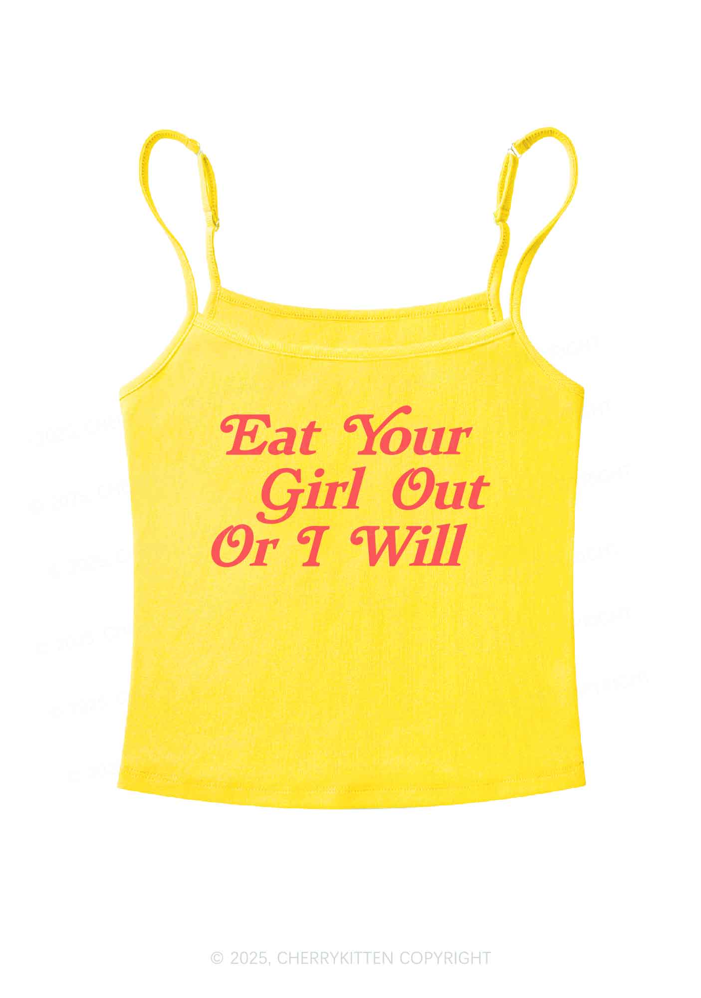 Eat Your Girl Out Y2K Spaghetti Strap Cami Cherrykitten