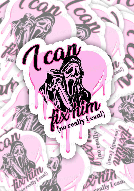 Halloween Ghost Fix Him Y2K Sticker Cherrykitten